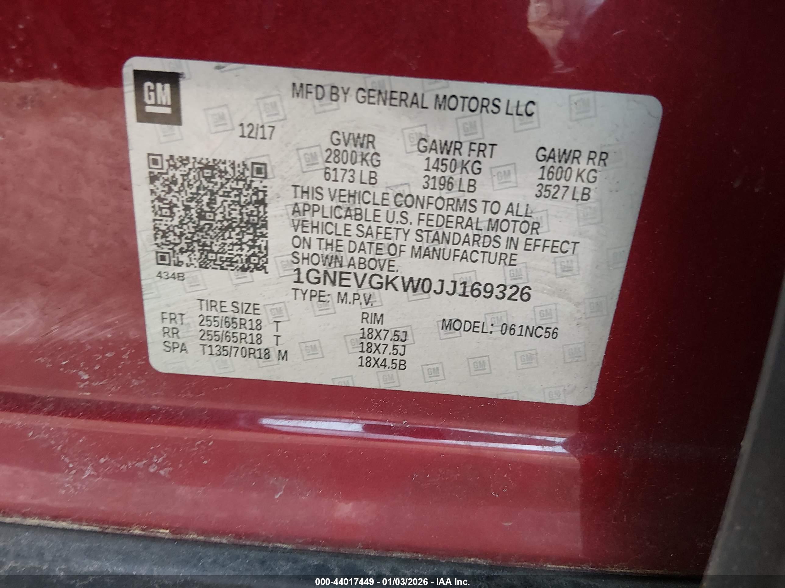 CHEVROLET TRAVERSE image 9