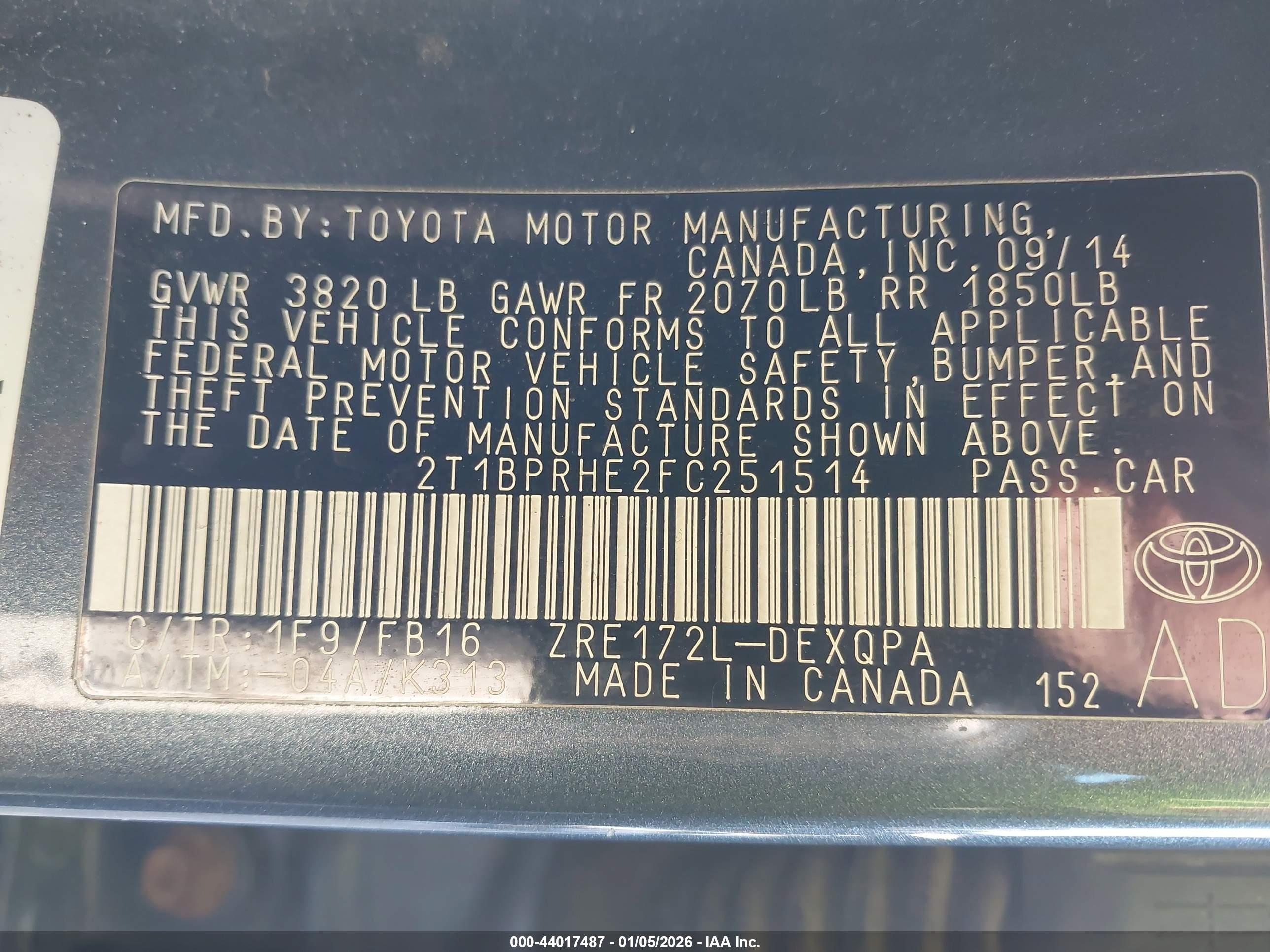 TOYOTA COROLLA image 9