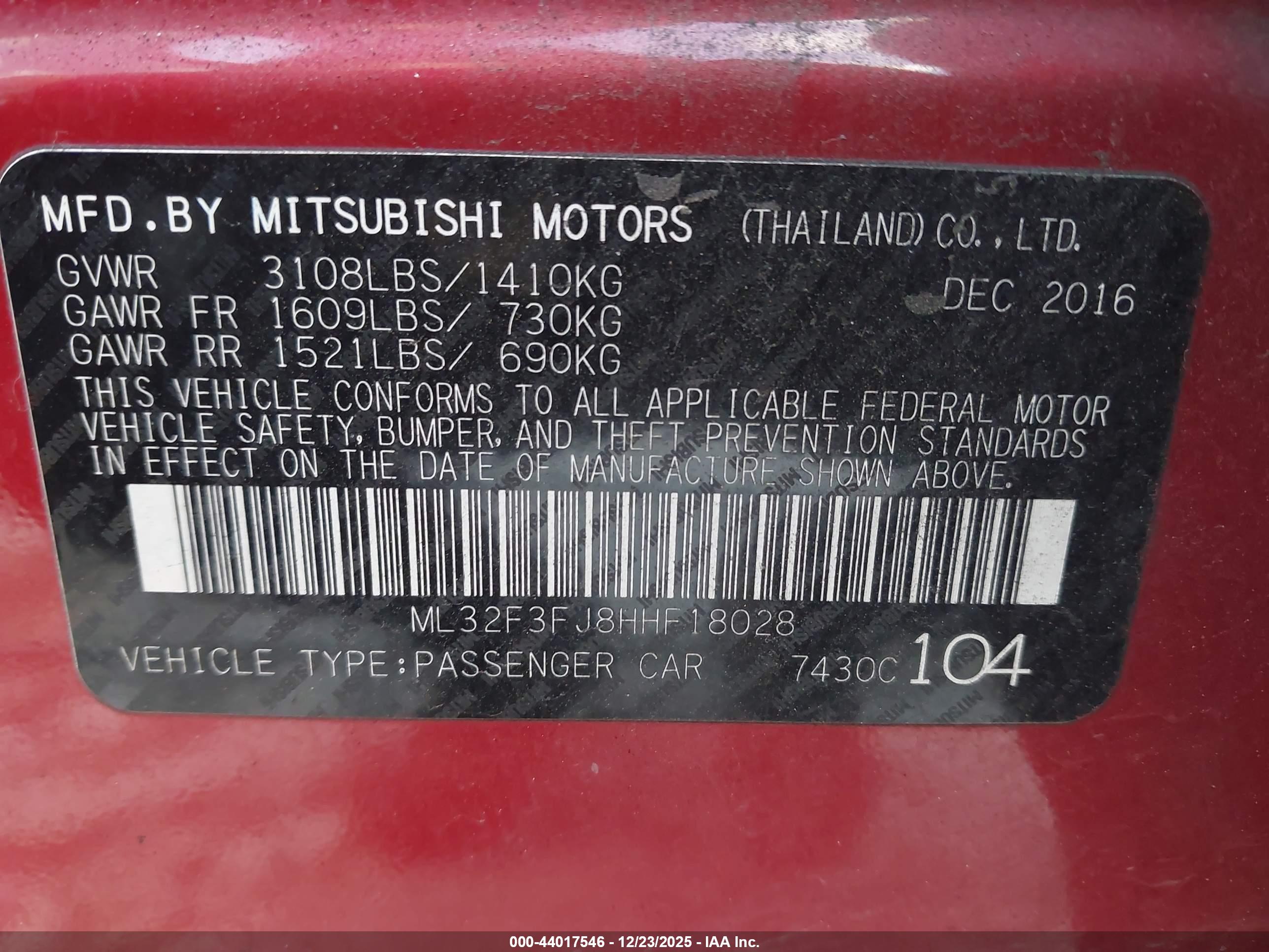 MITSUBISHI MIRAGE image 9