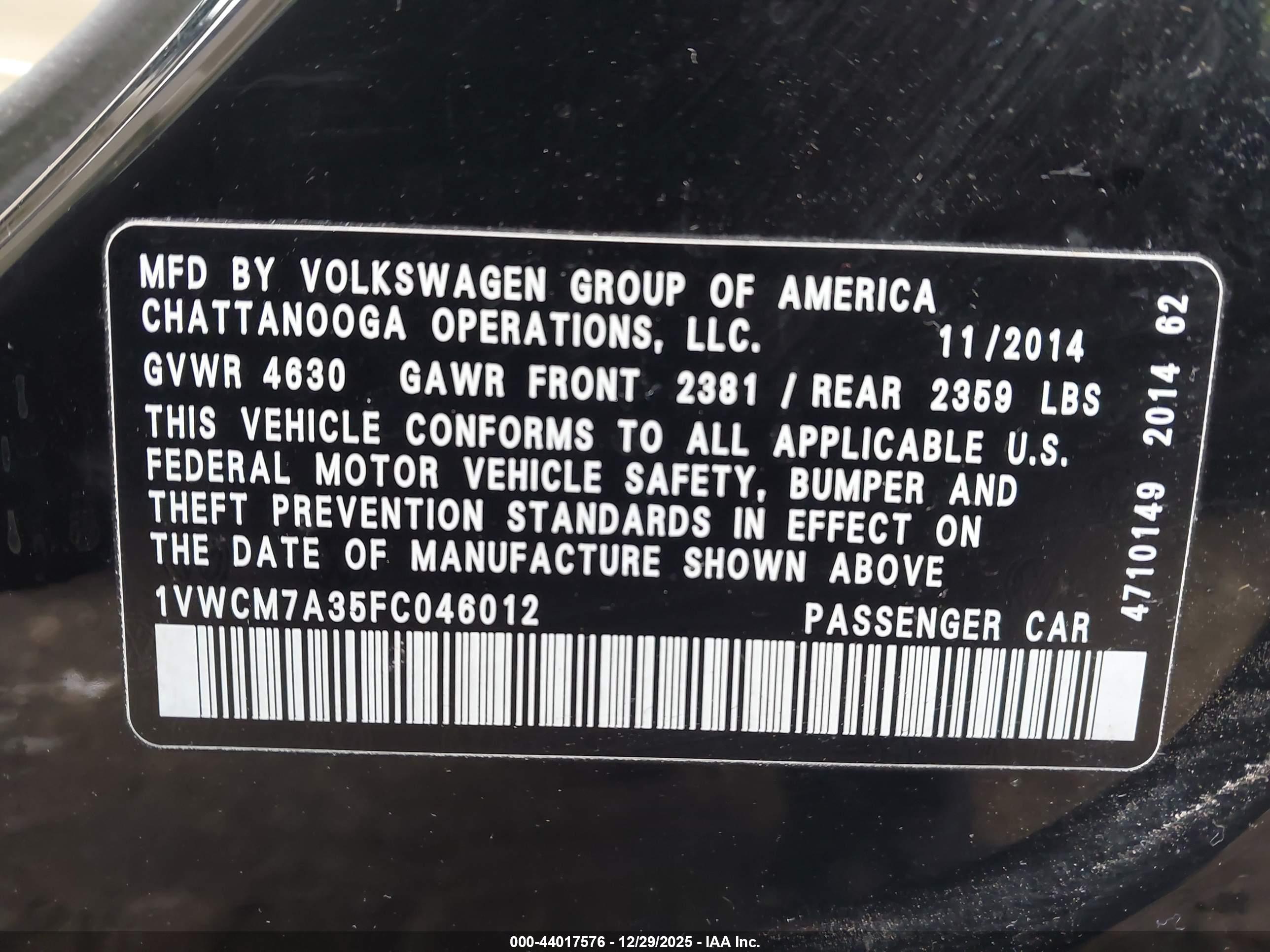 VOLKSWAGEN PASSAT image 9