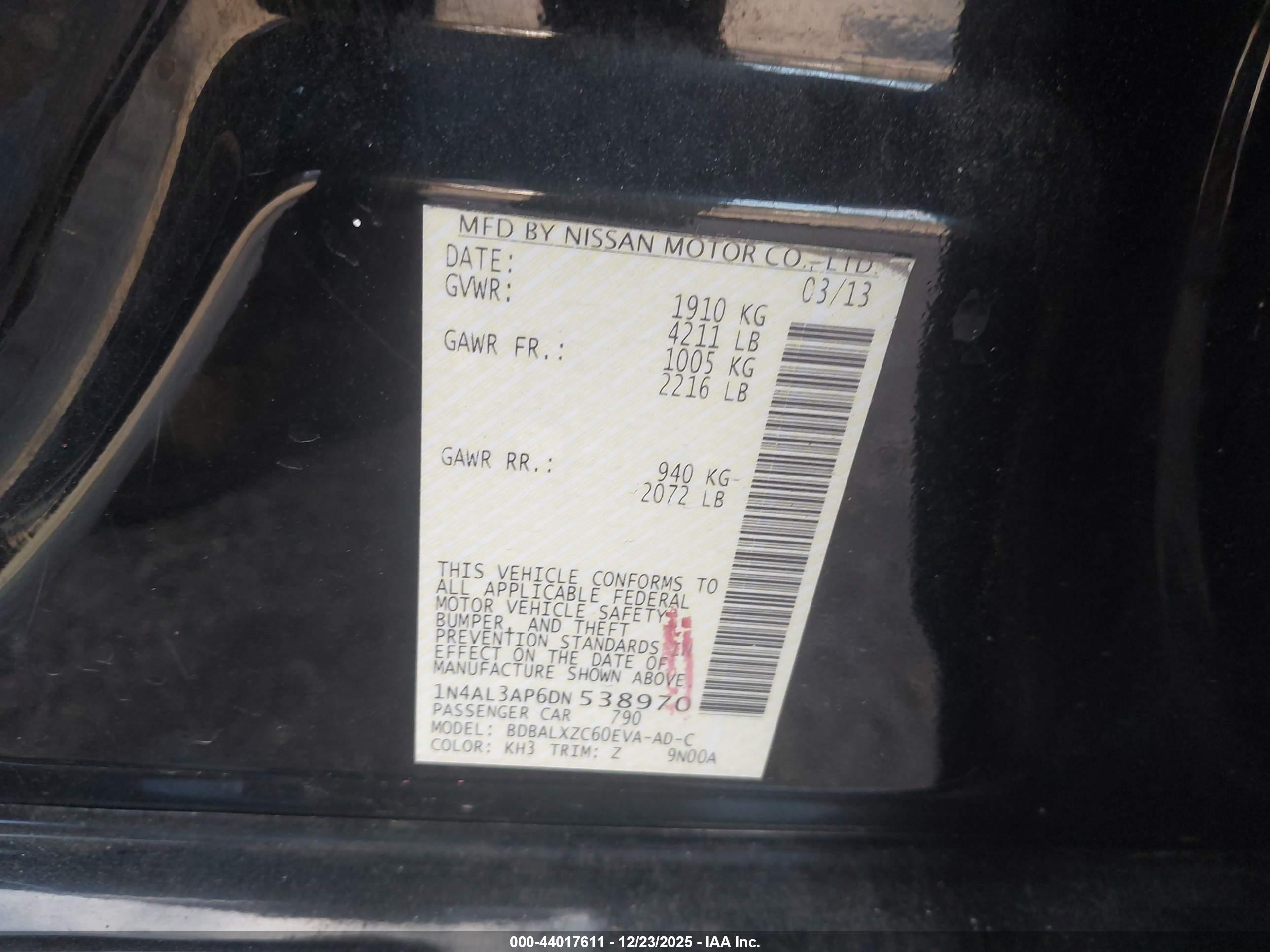 NISSAN ALTIMA image 9