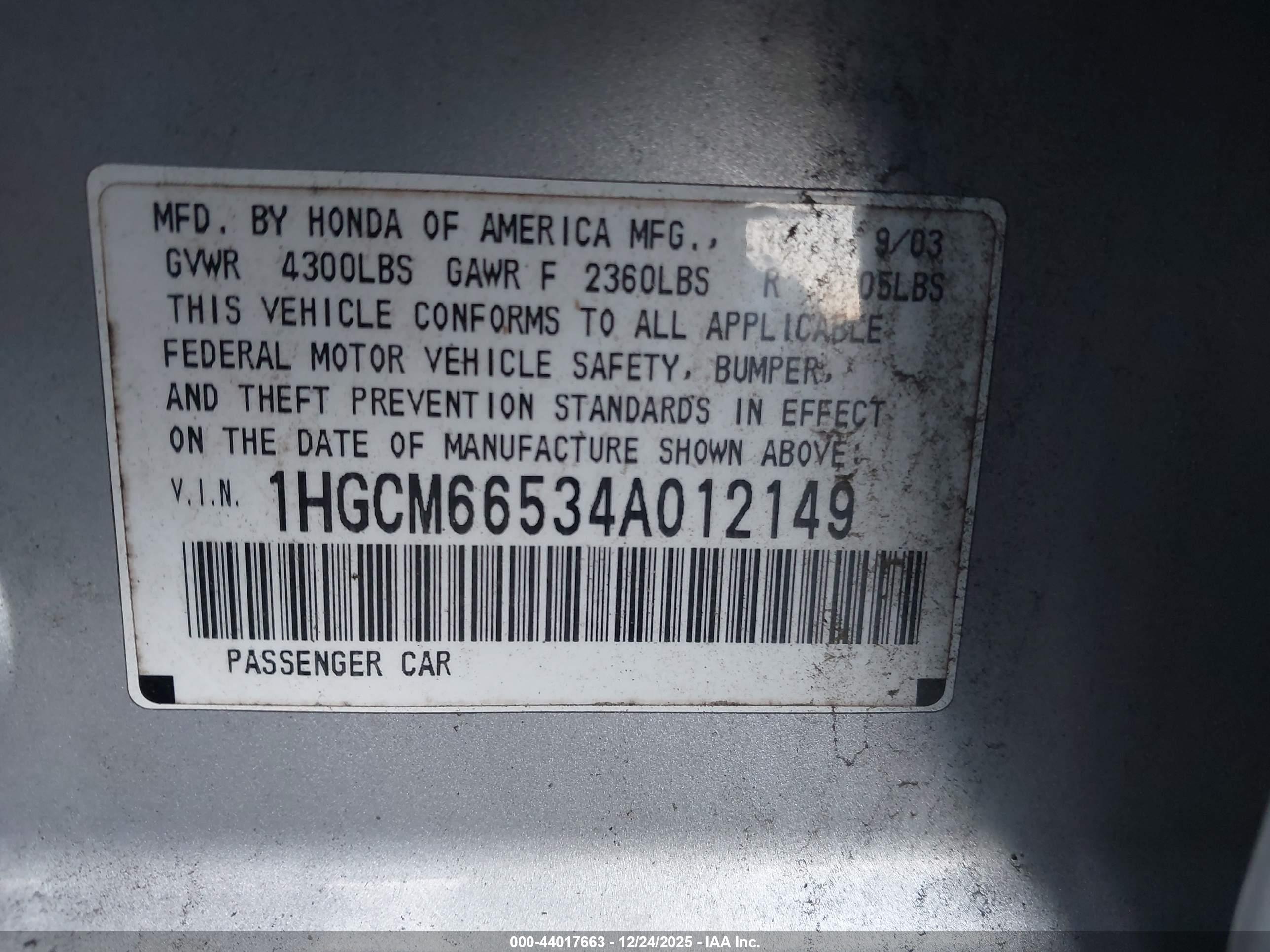 HONDA ACCORD image 9