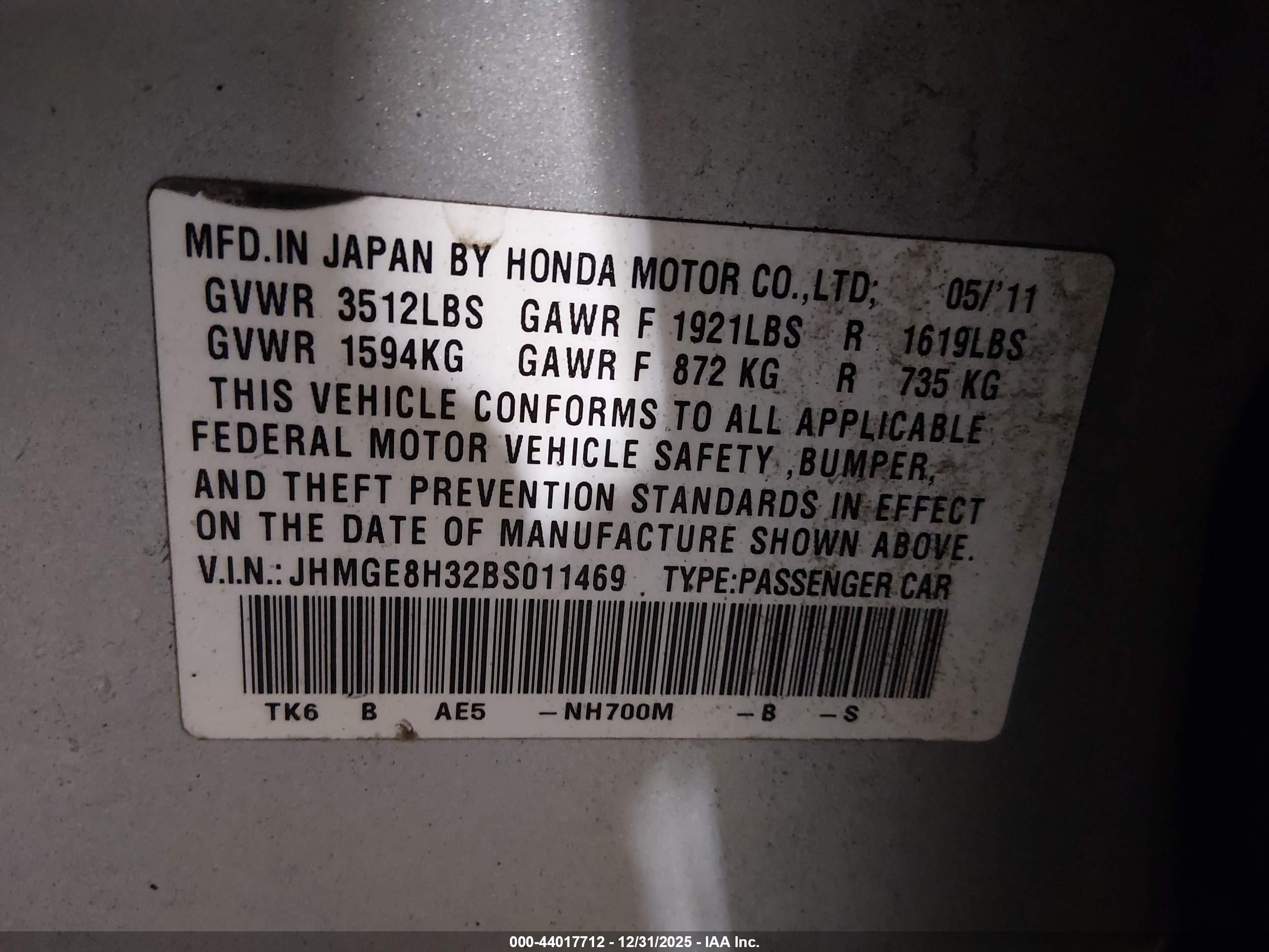 HONDA FIT image 9