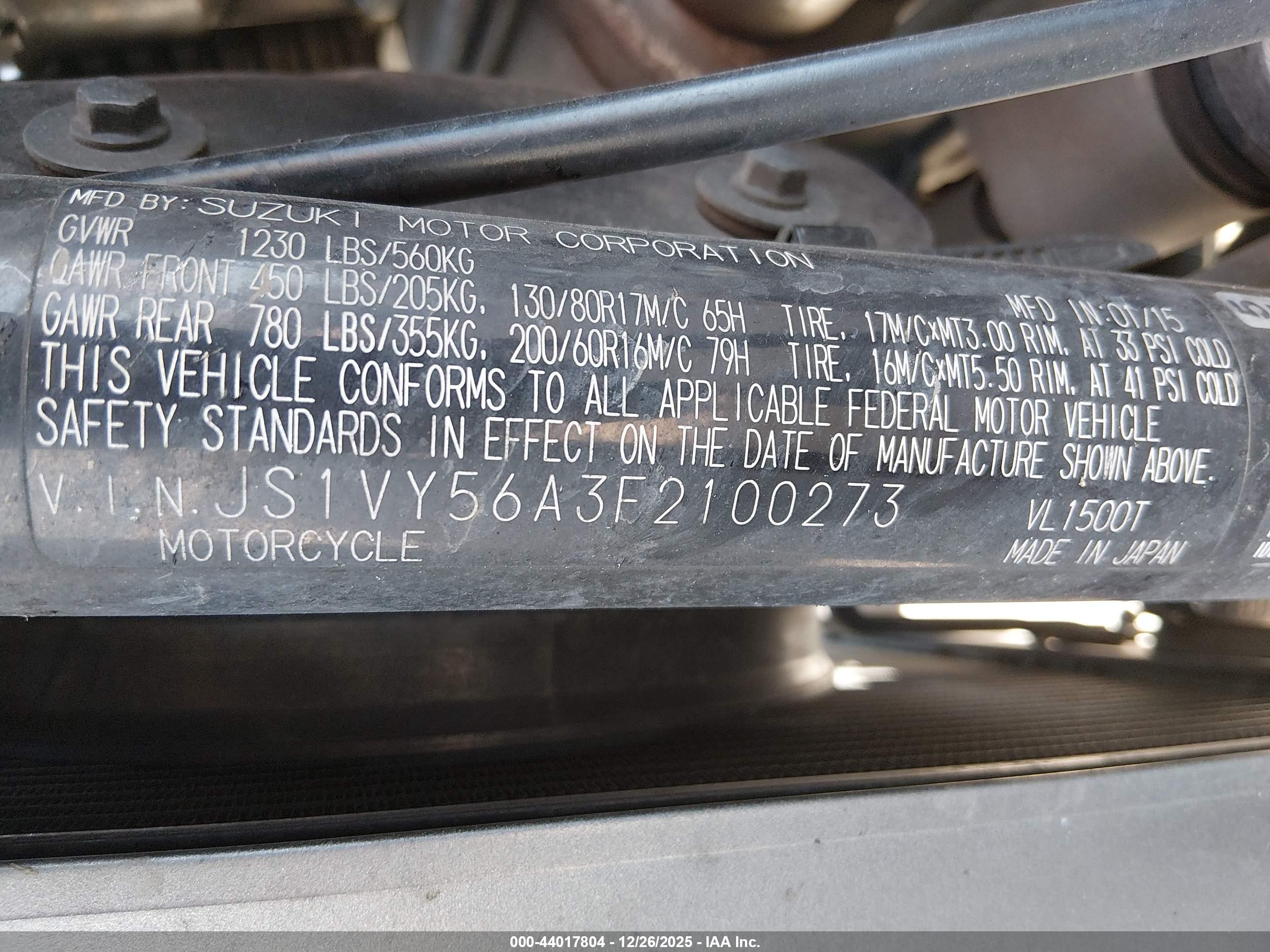 SUZUKI VL1500 image 10