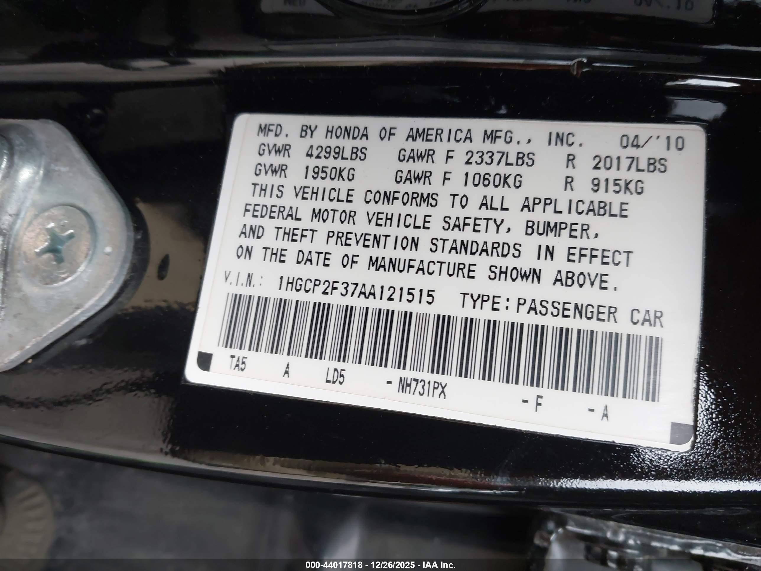 HONDA ACCORD image 9