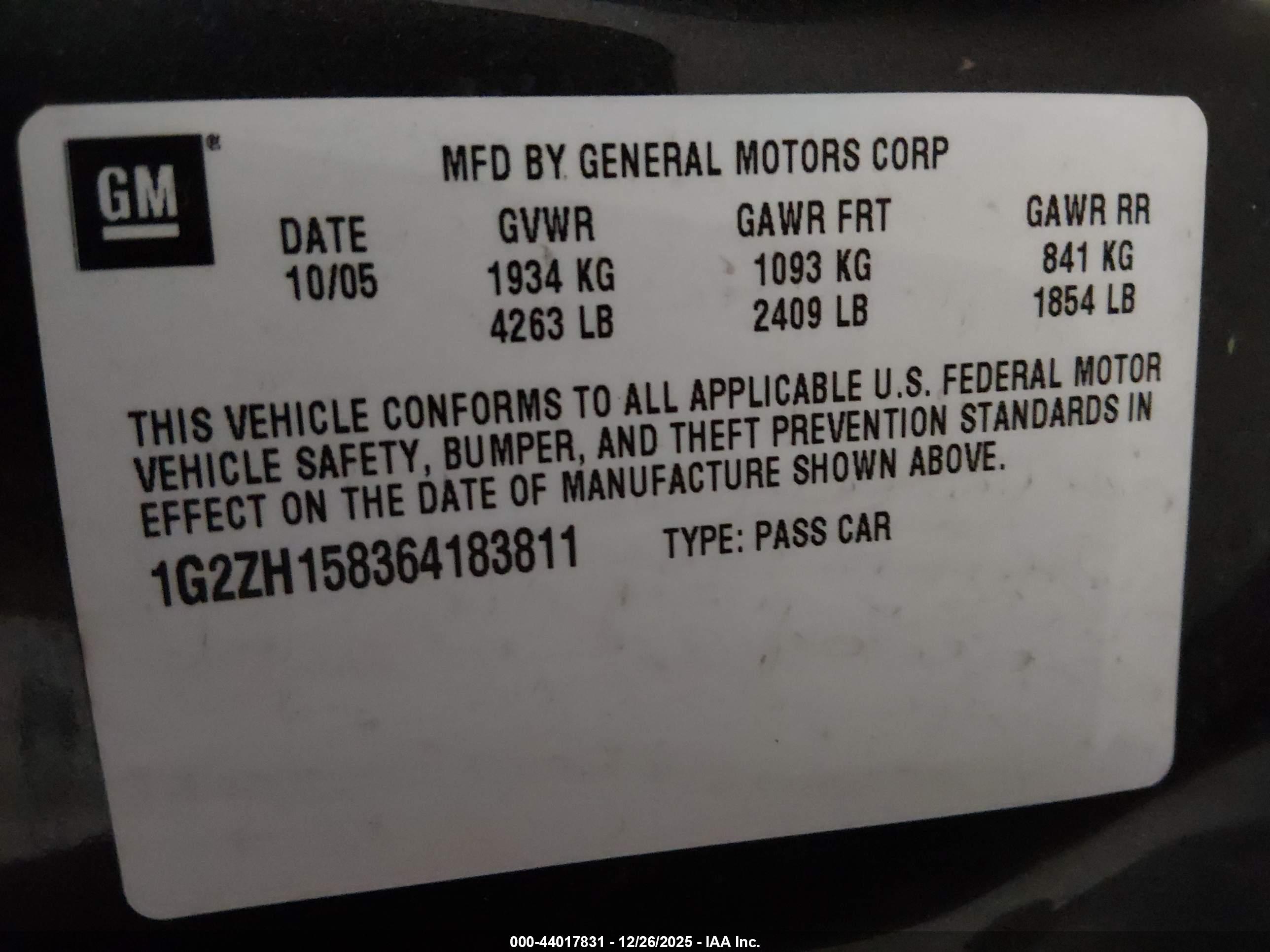 PONTIAC G6 image 9