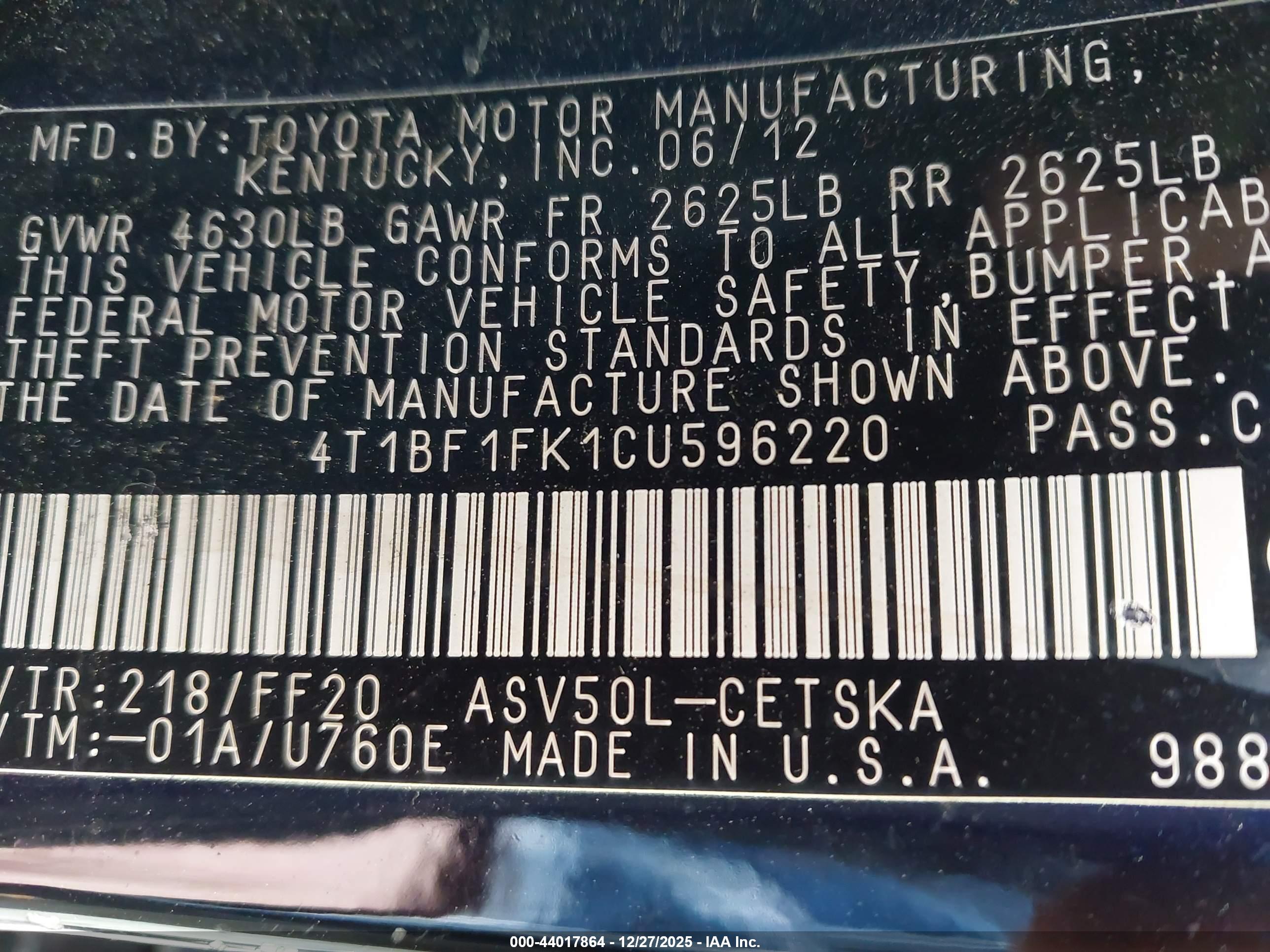 TOYOTA CAMRY image 9