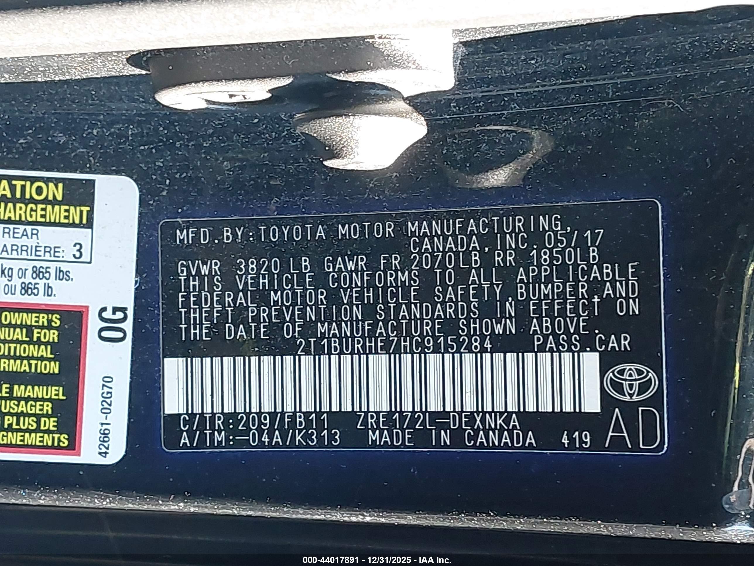 TOYOTA COROLLA image 9