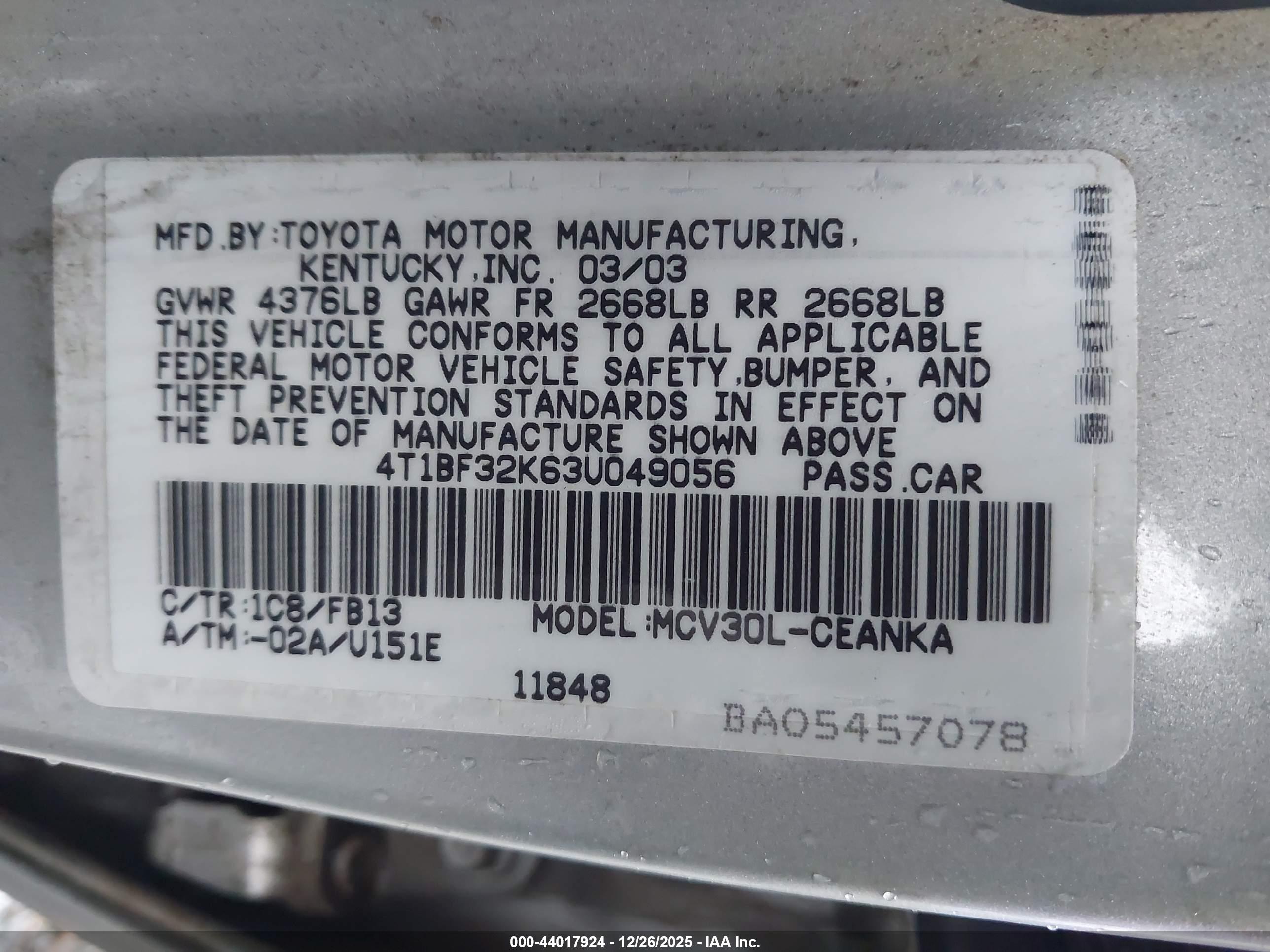 TOYOTA CAMRY image 9