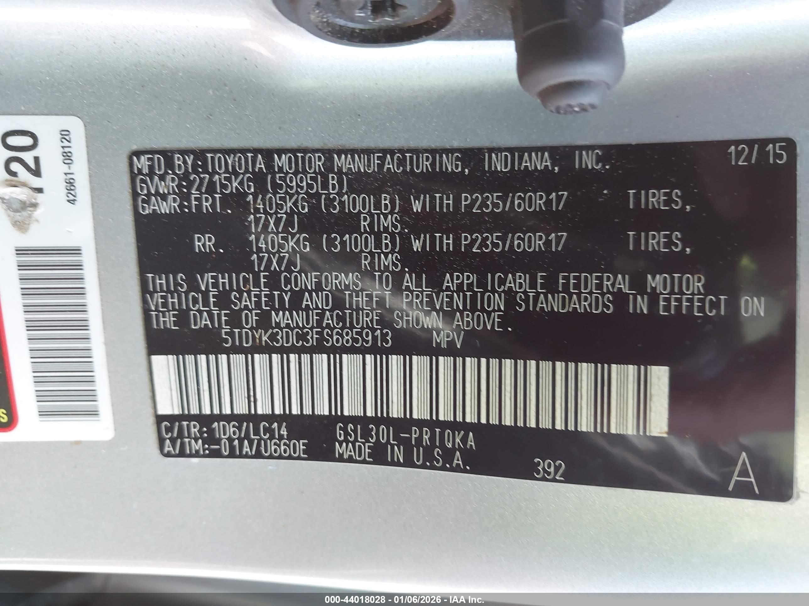 TOYOTA SIENNA image 9