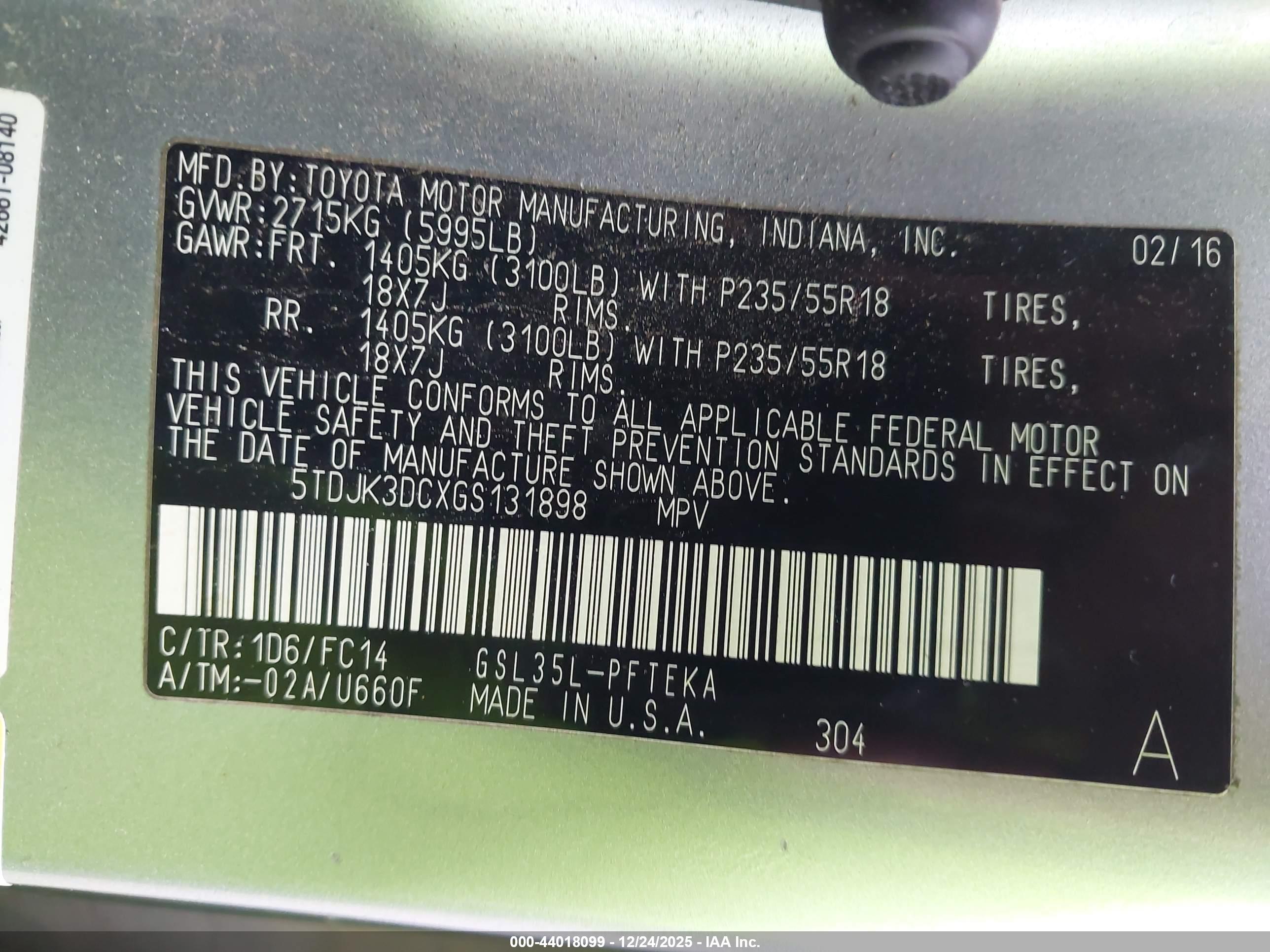 TOYOTA SIENNA image 9