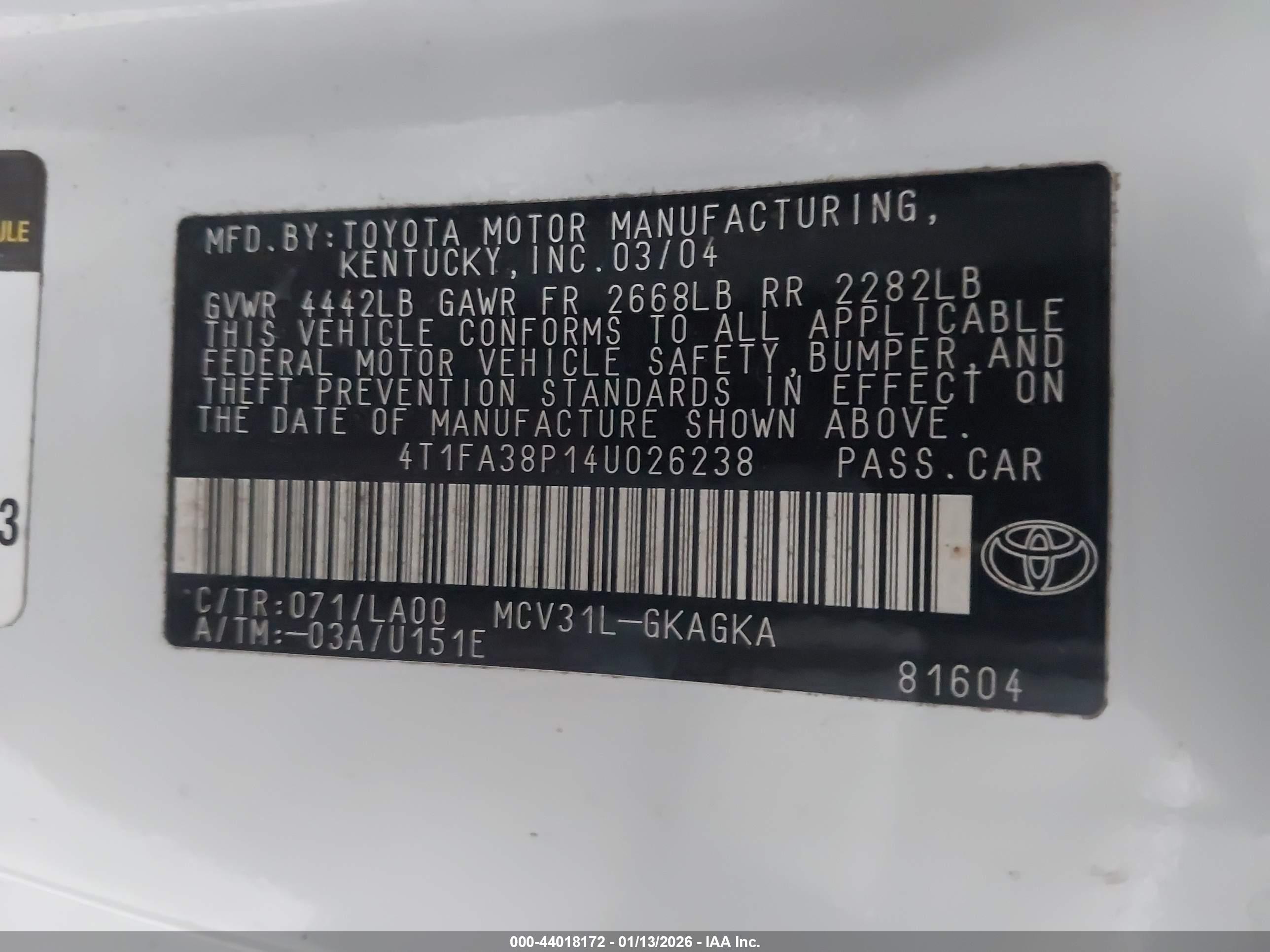 TOYOTA CAMRY image 9