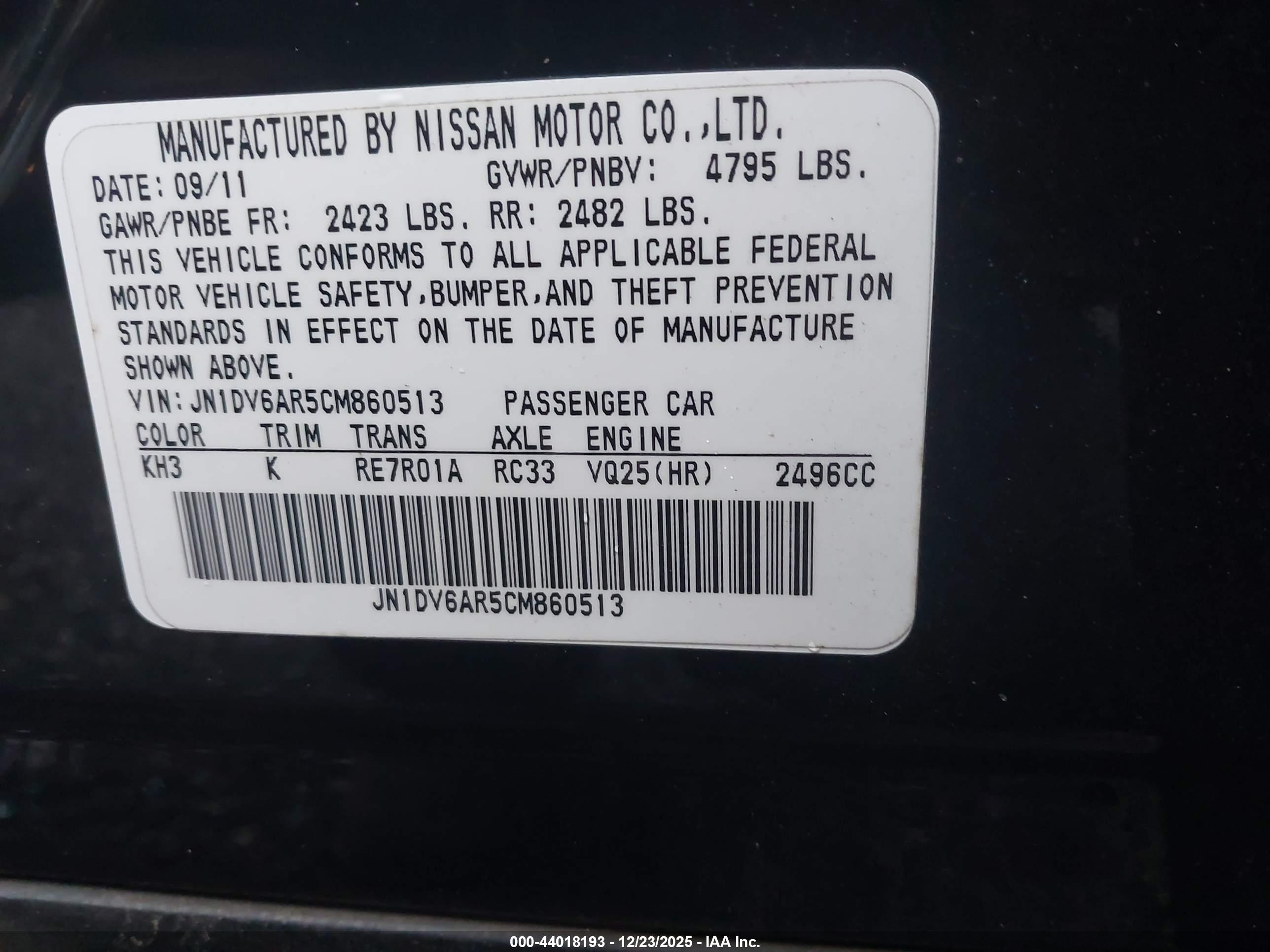 INFINITI G25X image 9