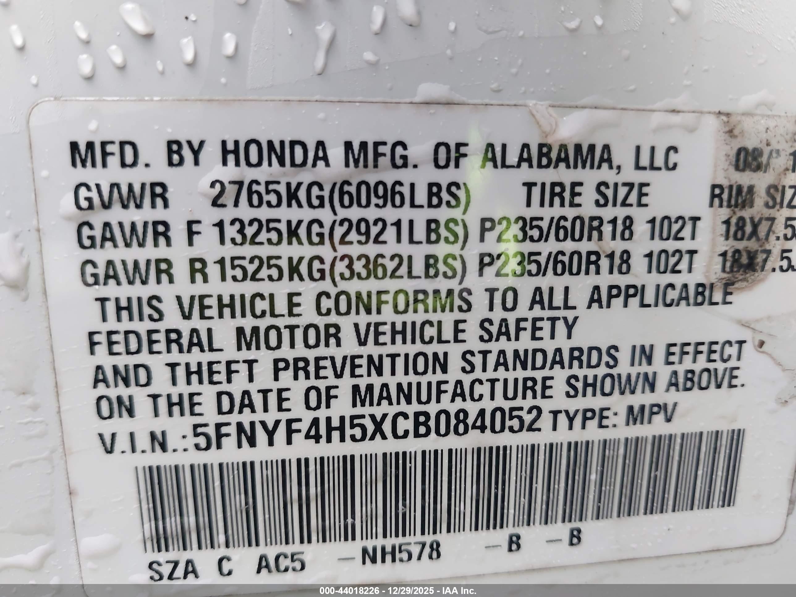 HONDA PILOT image 9