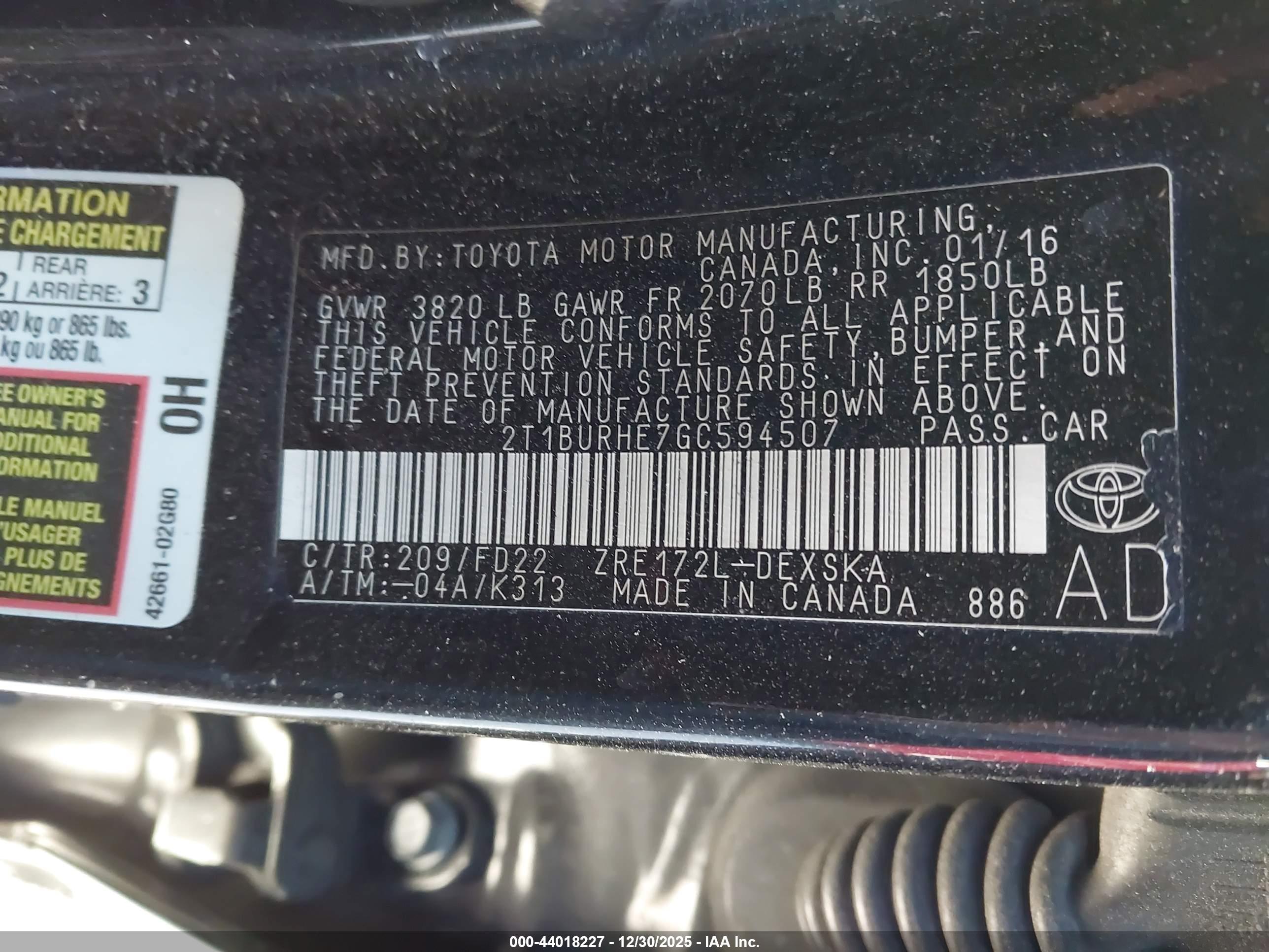 TOYOTA COROLLA image 9