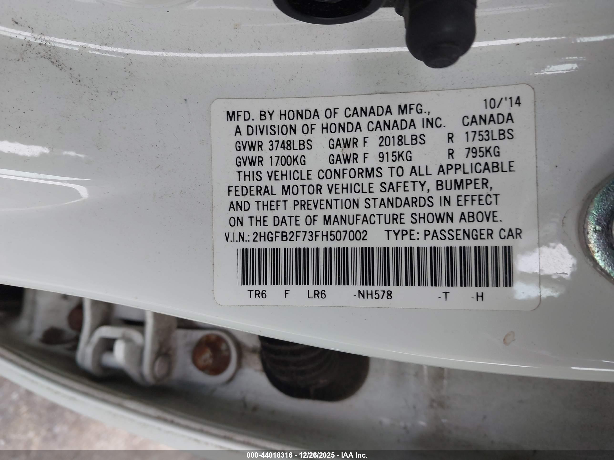HONDA CIVIC image 9