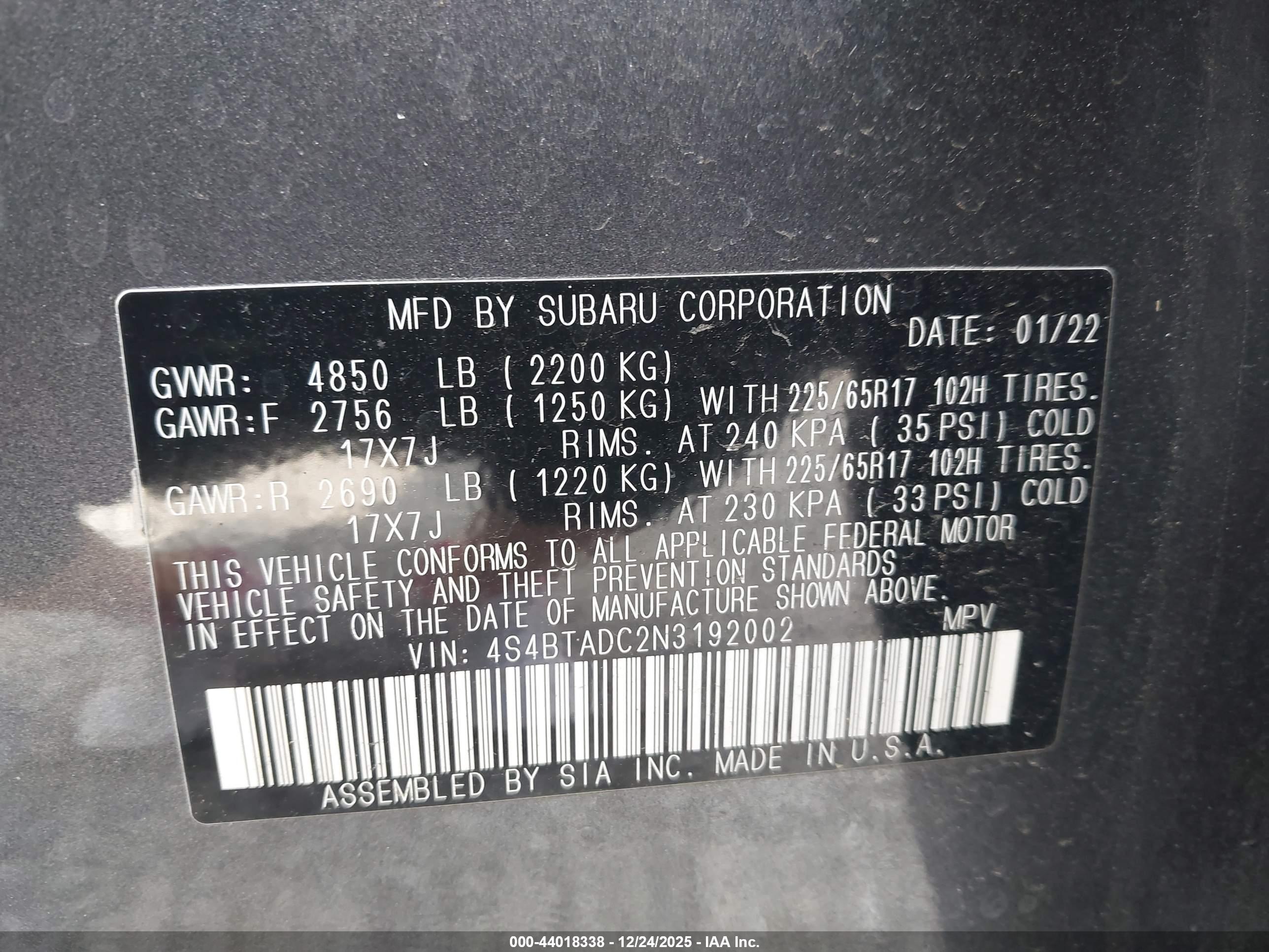 SUBARU OUTBACK image 9