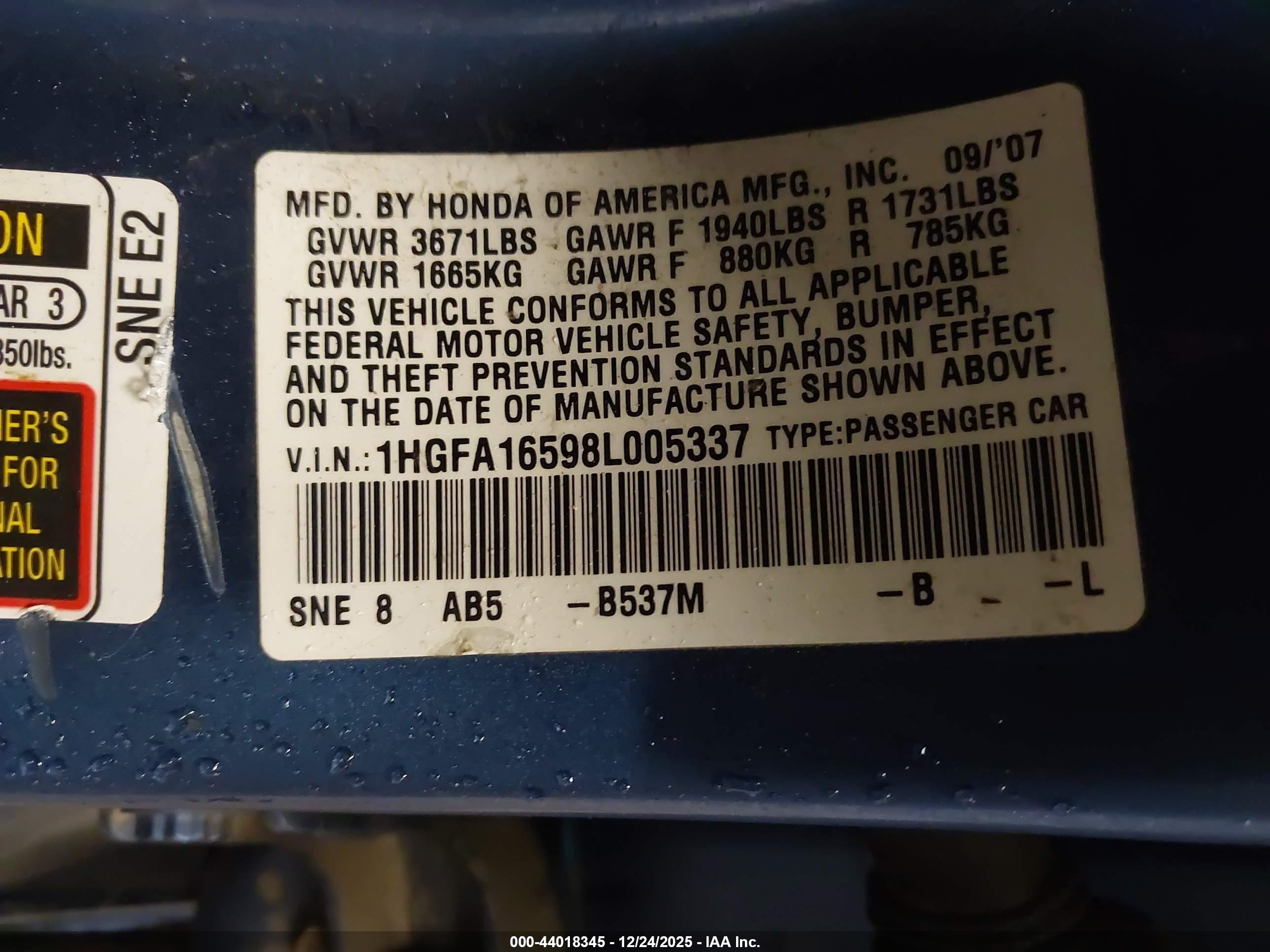 HONDA CIVIC image 9