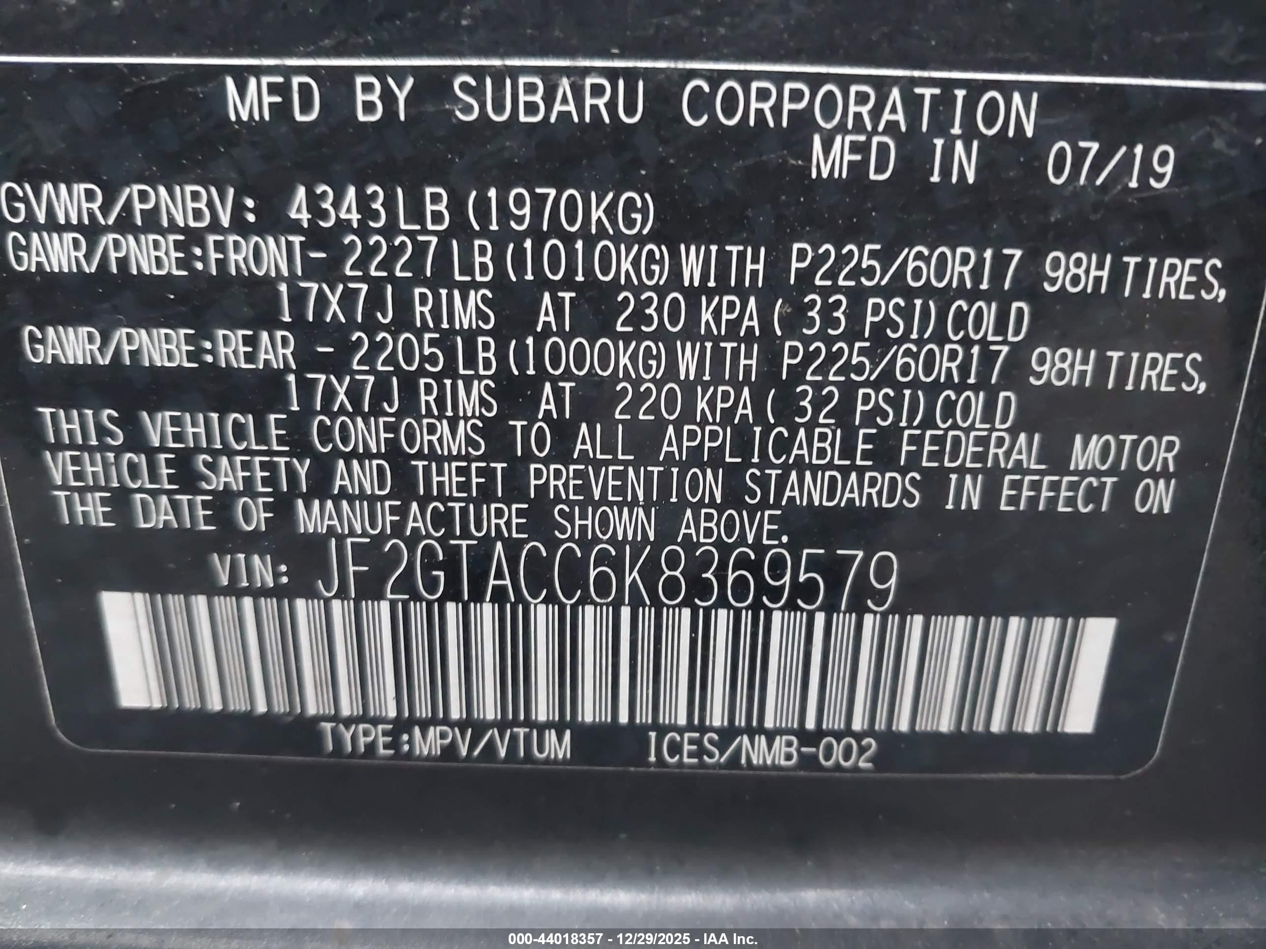 SUBARU CROSSTREK image 9