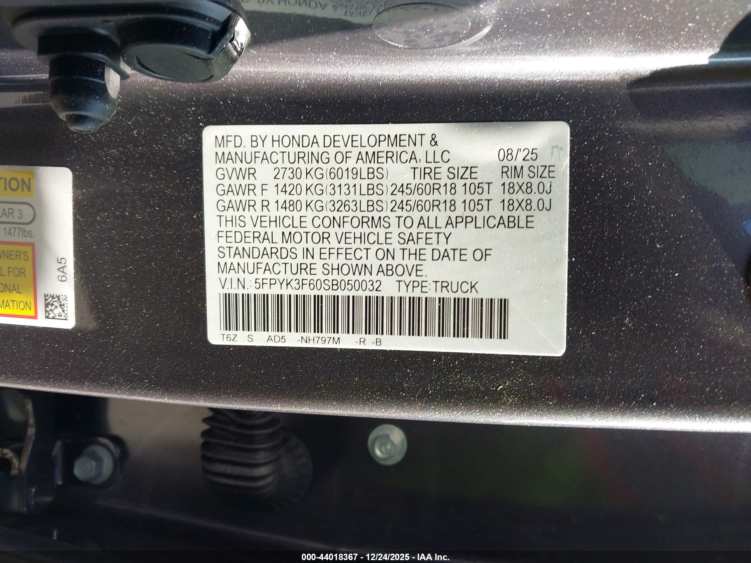 HONDA RIDGELINE image 9