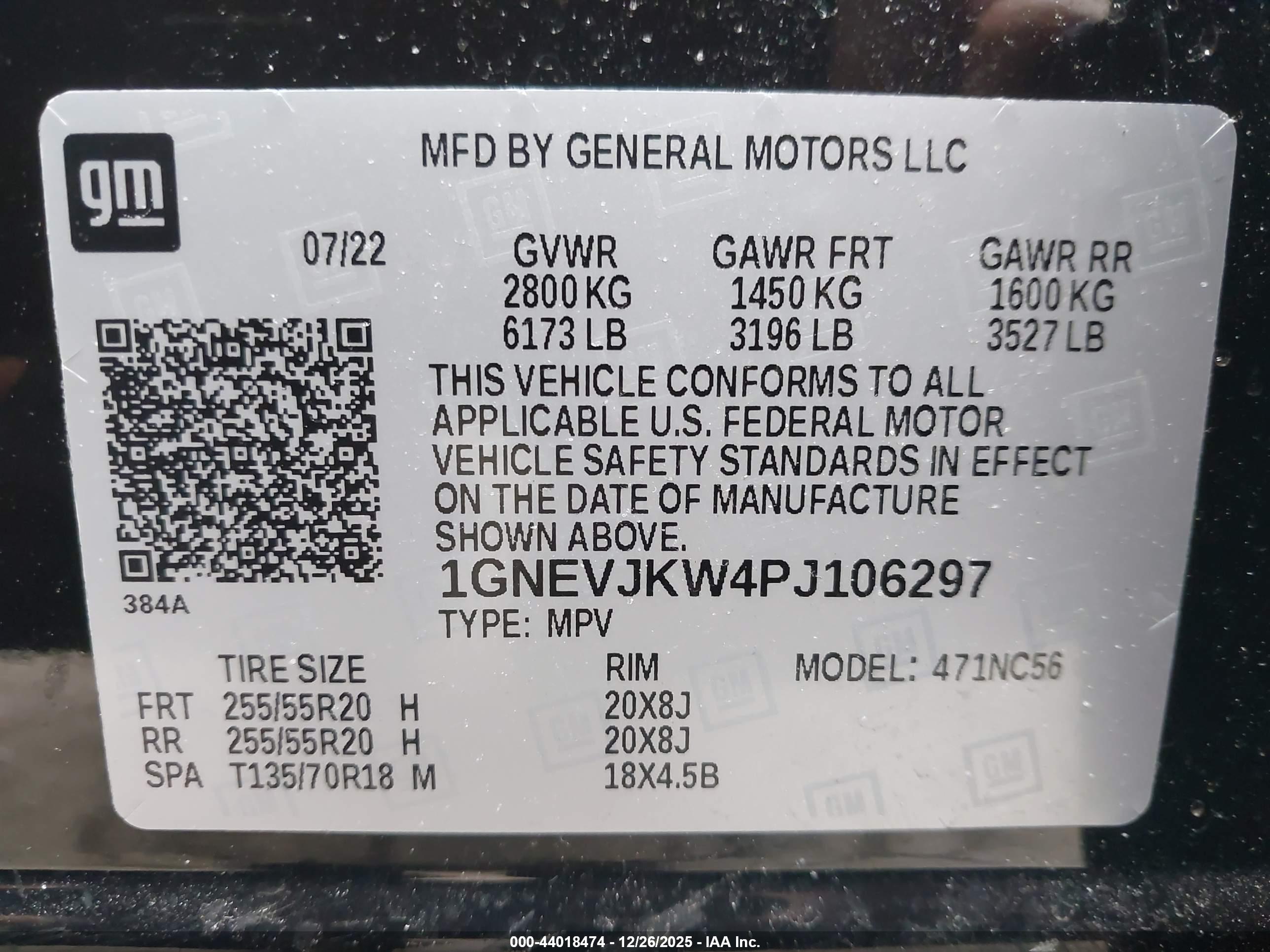 CHEVROLET TRAVERSE image 9