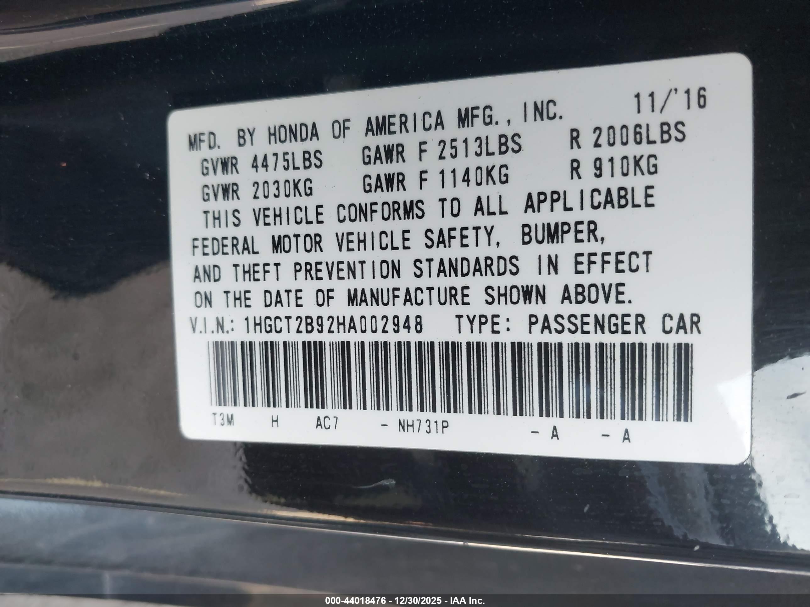 HONDA ACCORD image 9