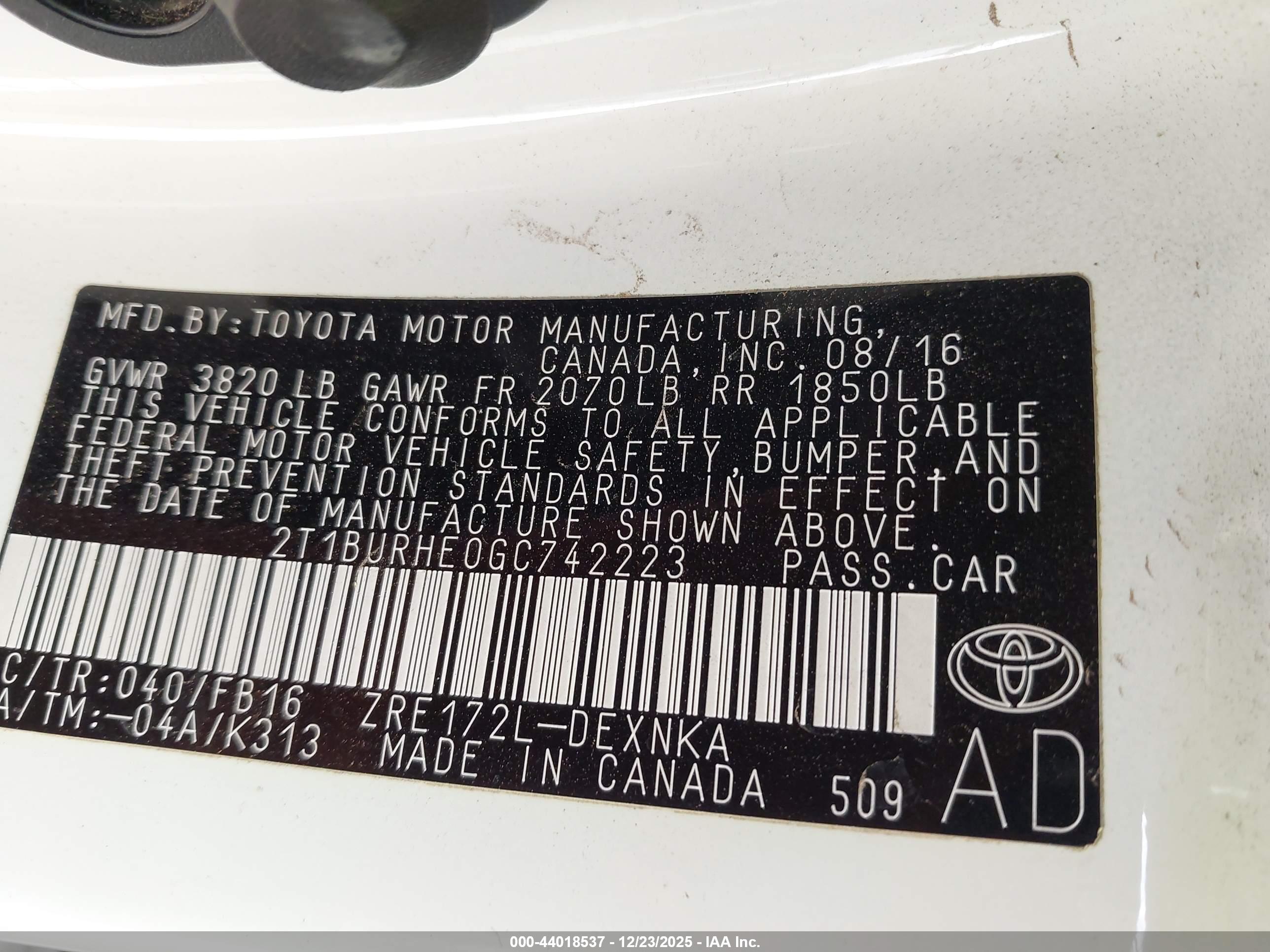 TOYOTA COROLLA image 9