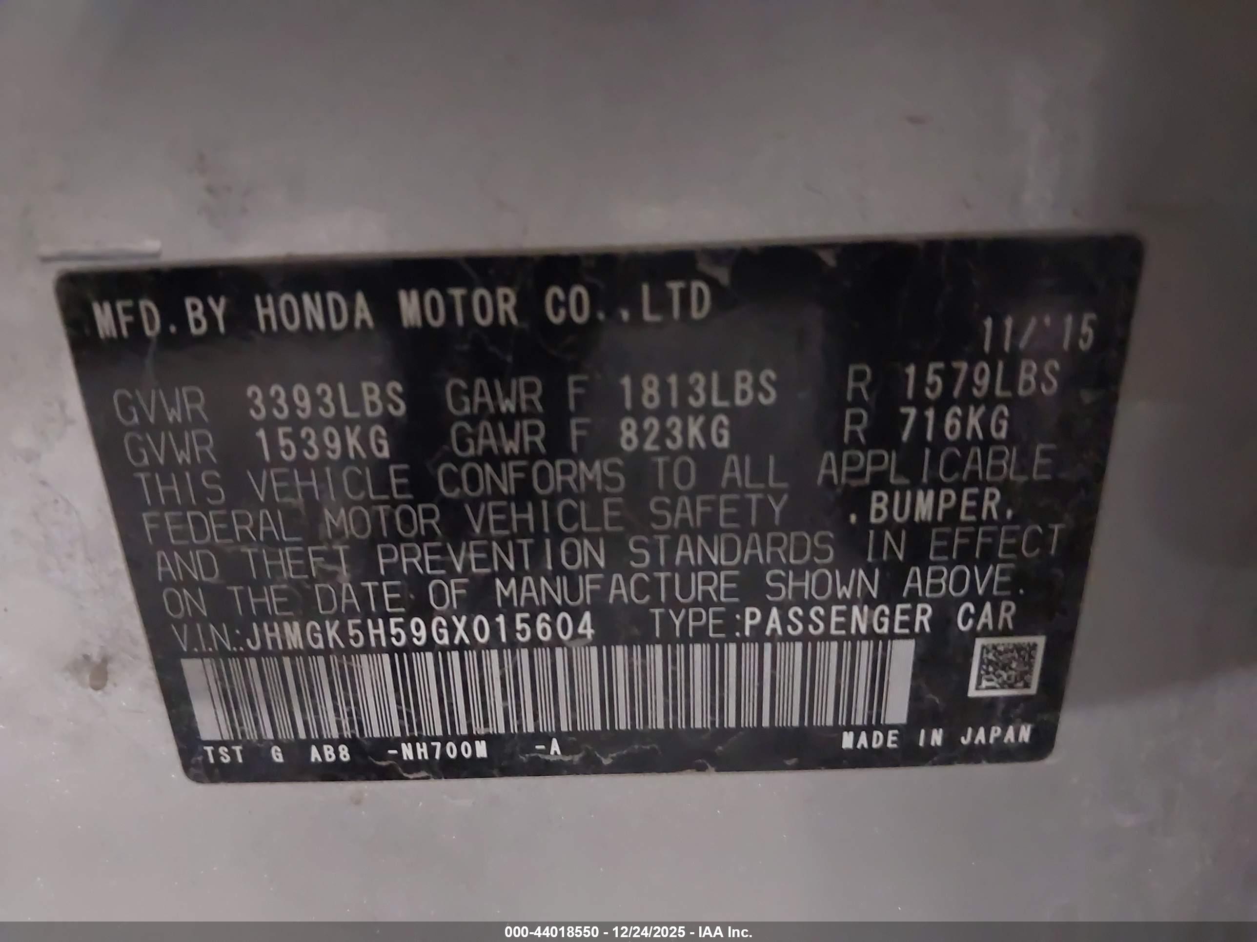 HONDA FIT image 9