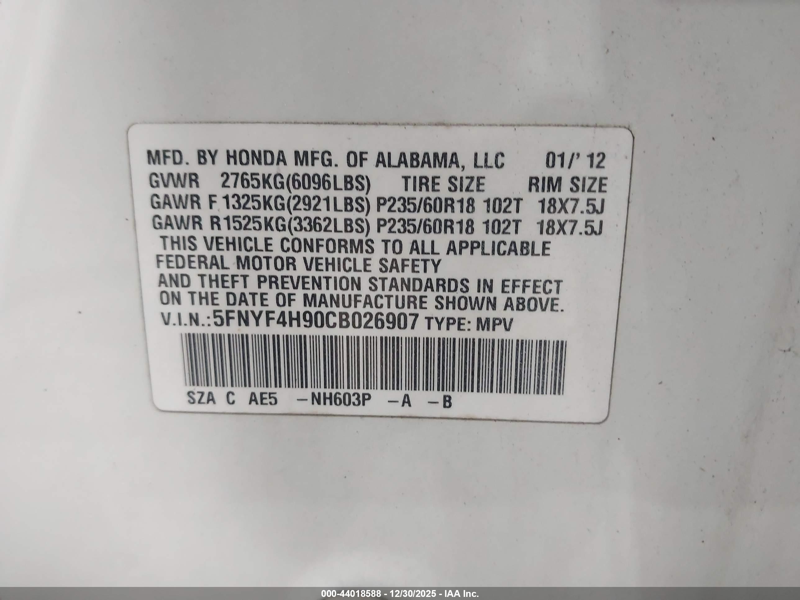 HONDA PILOT image 9