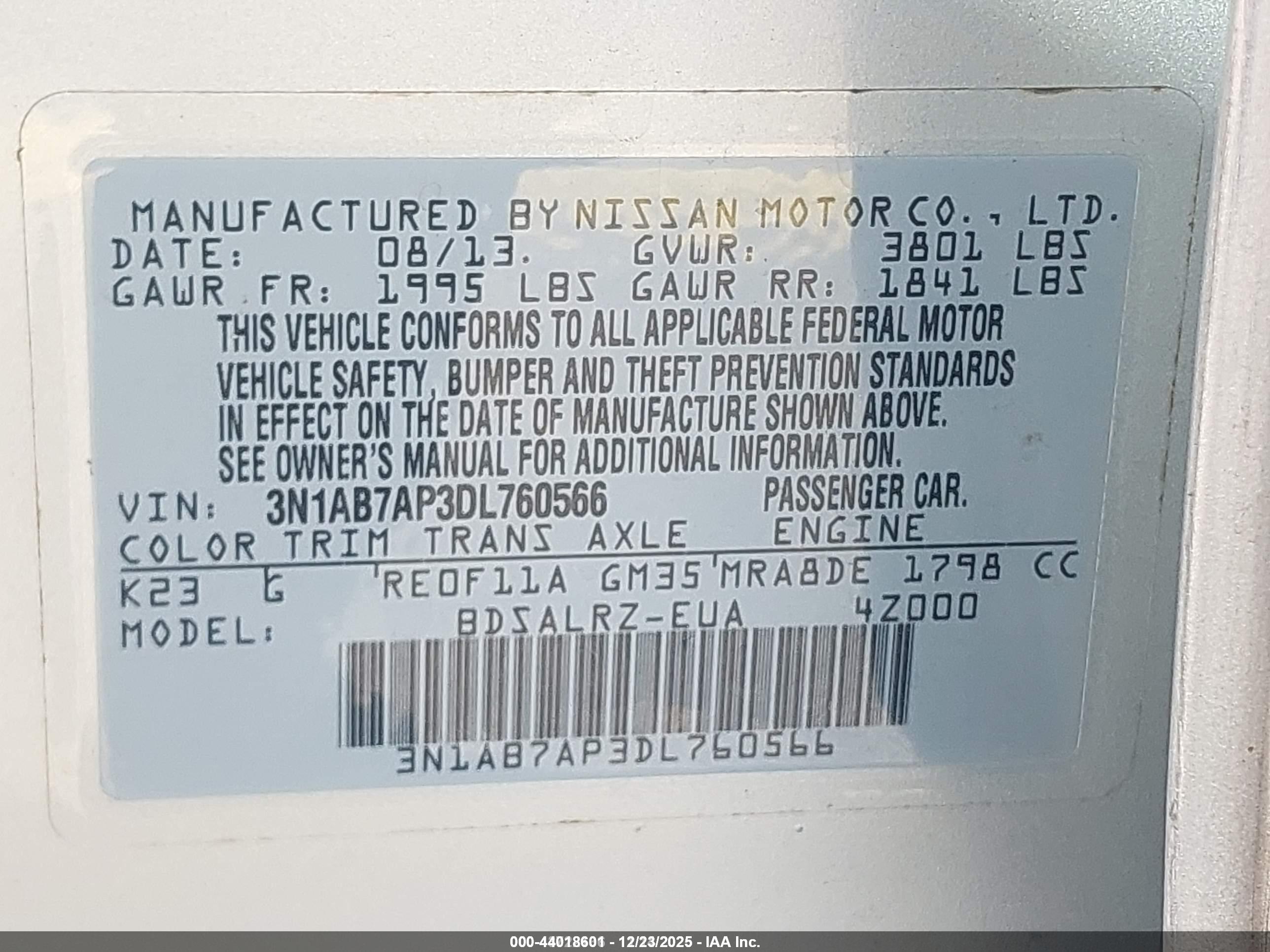 NISSAN SENTRA image 9