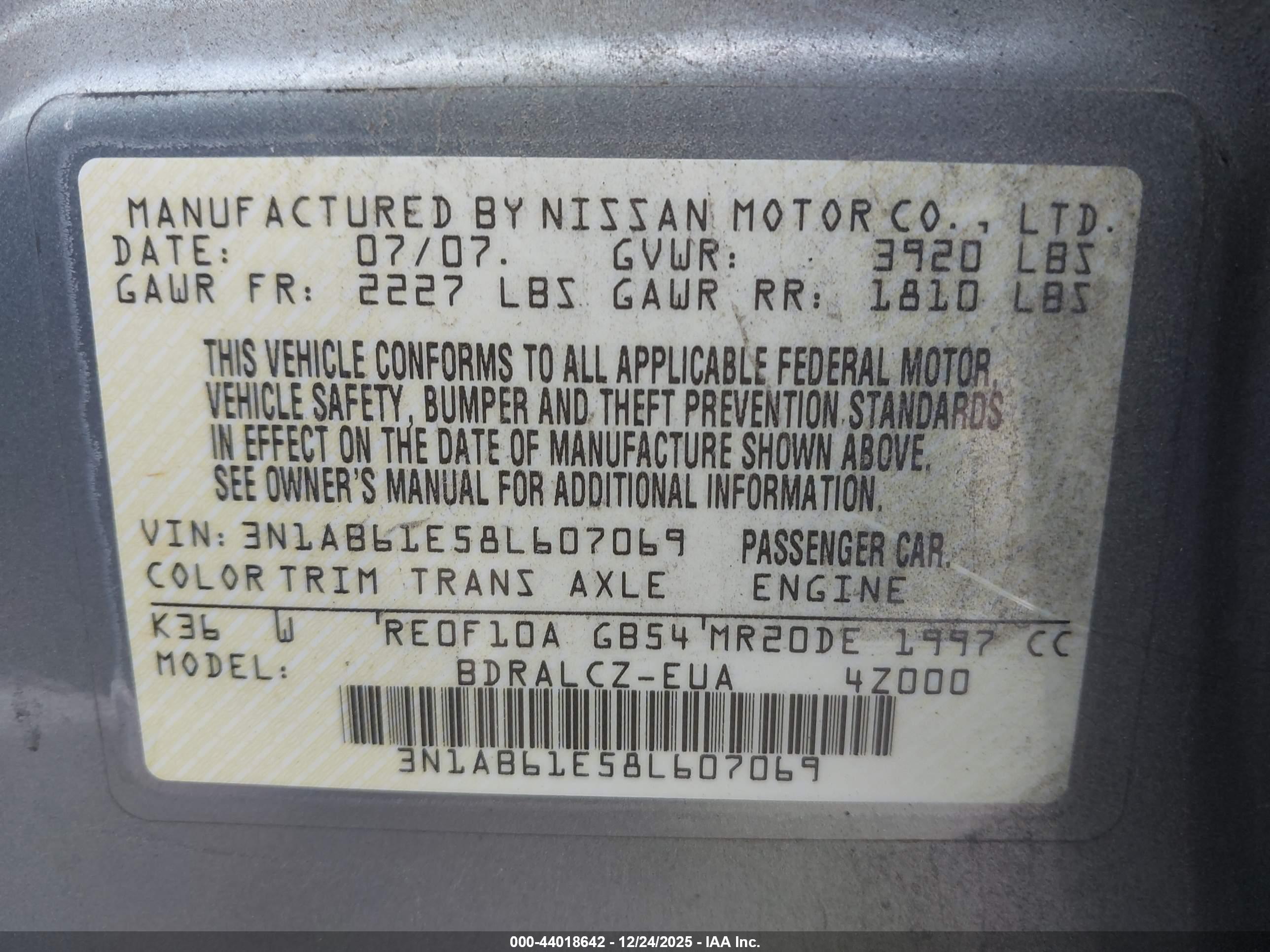 NISSAN SENTRA image 9
