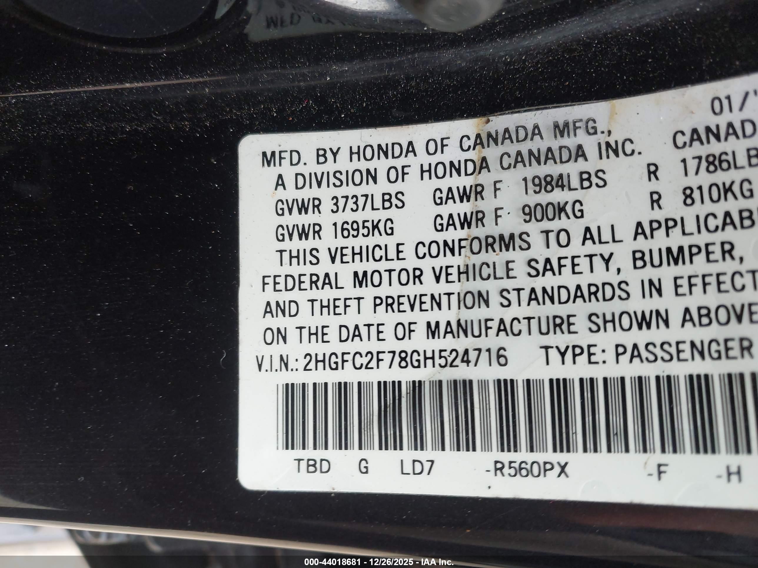 HONDA CIVIC image 9