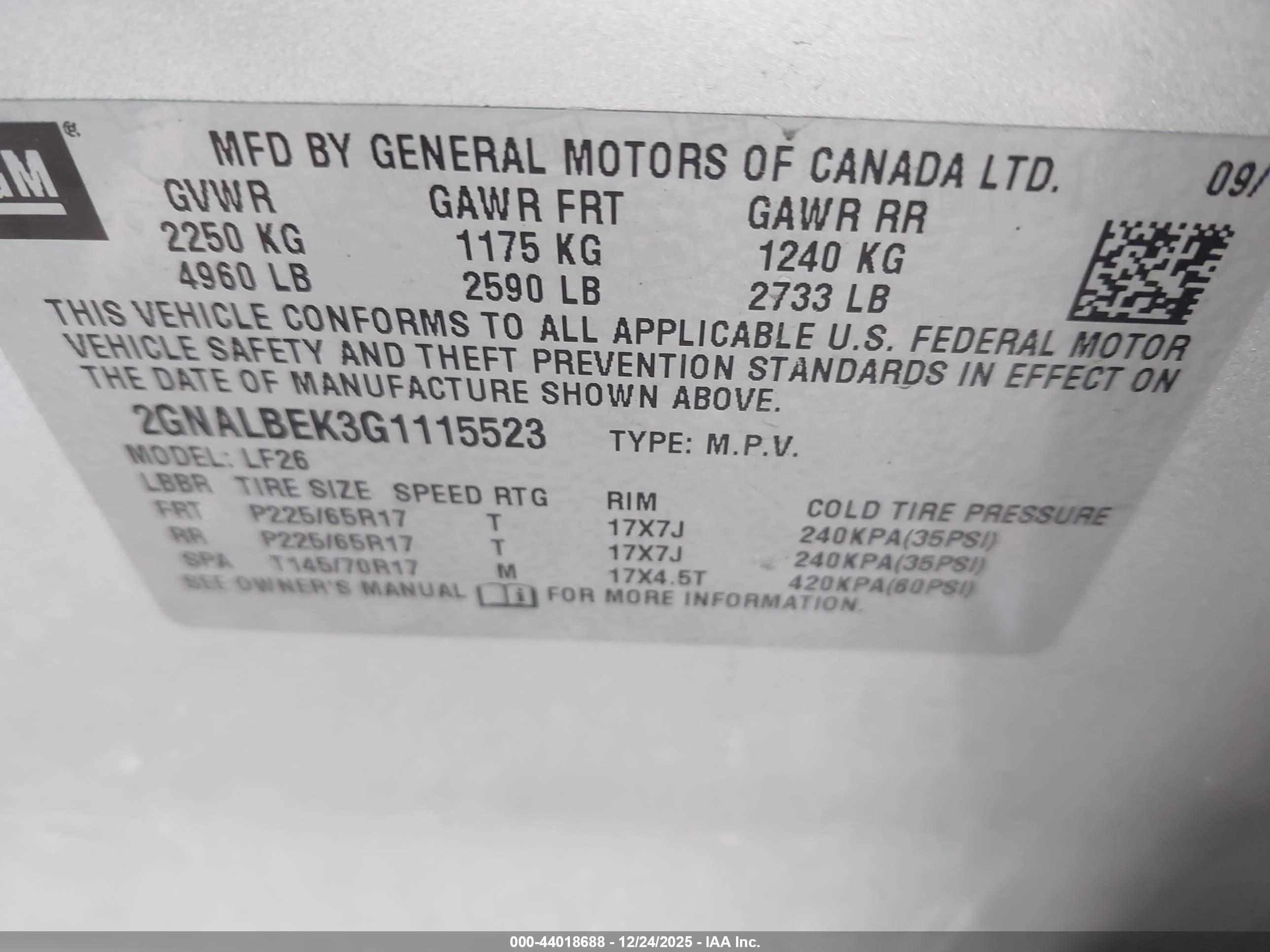 CHEVROLET EQUINOX image 9