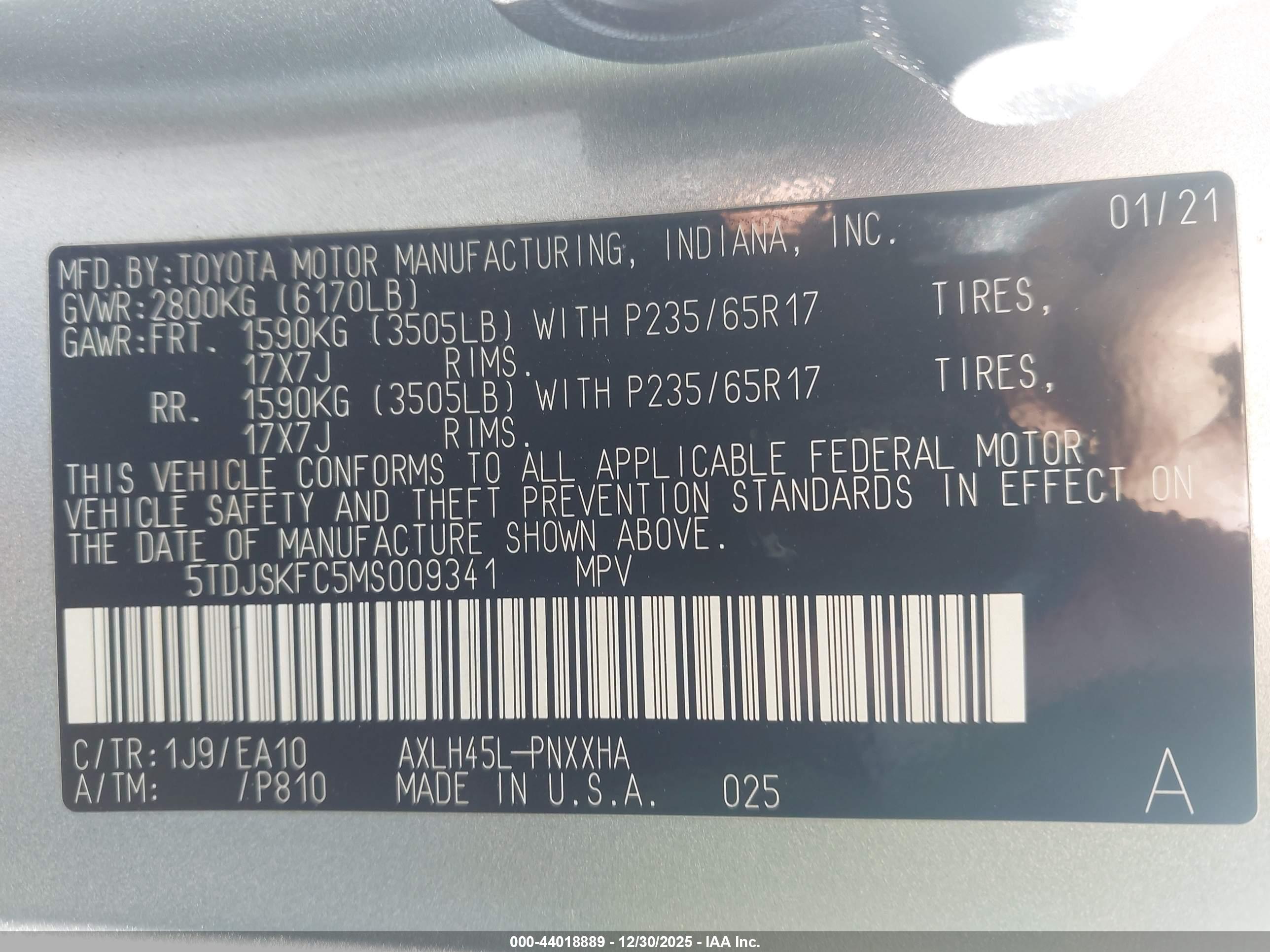 TOYOTA SIENNA image 9