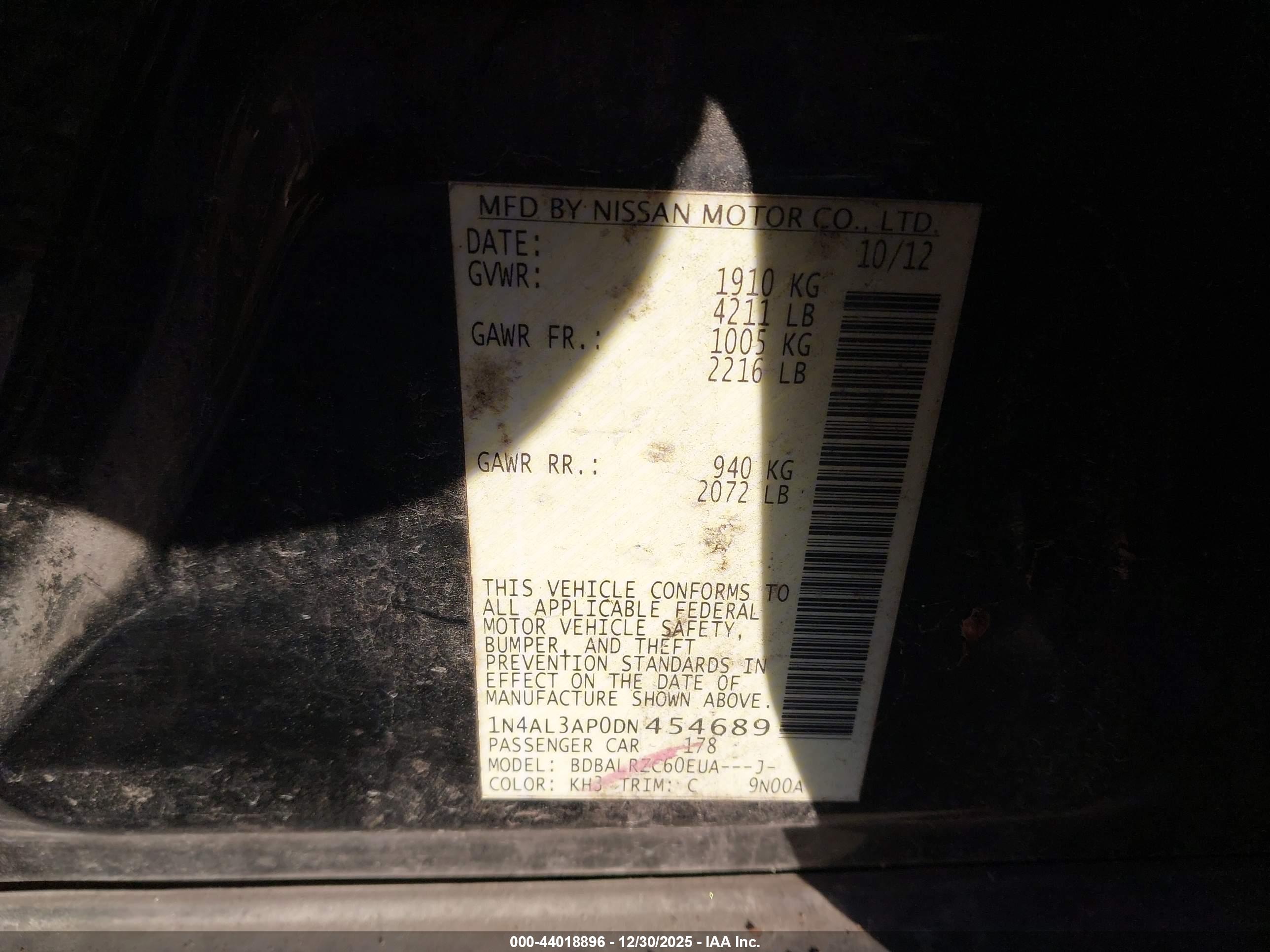 NISSAN ALTIMA image 9