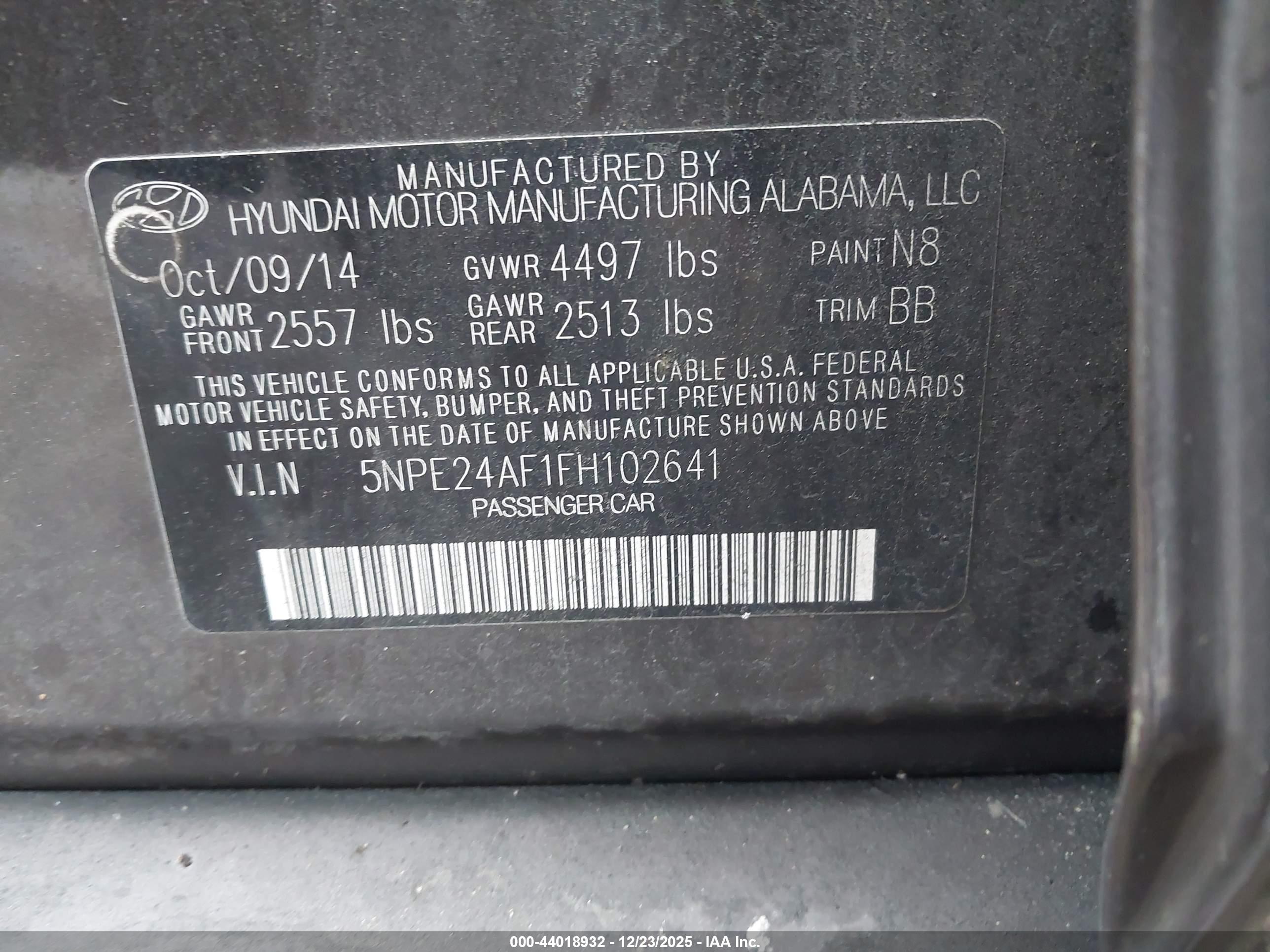 HYUNDAI SONATA image 9