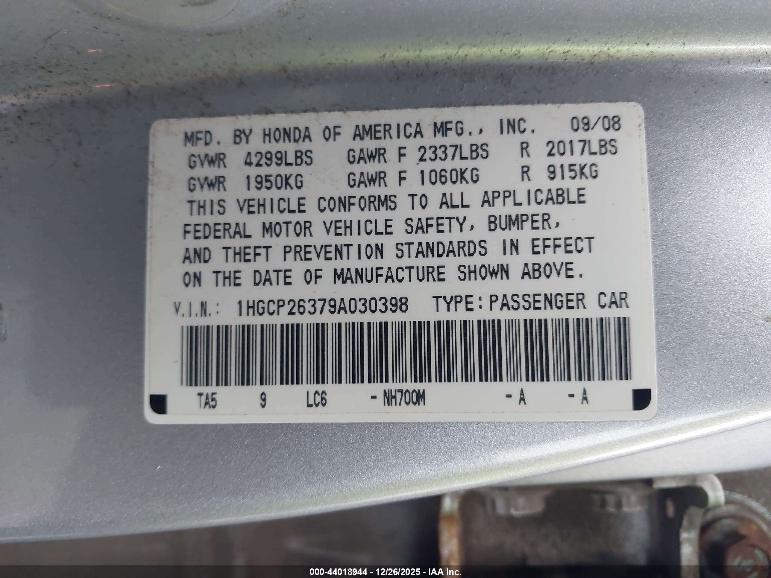 HONDA ACCORD image 9