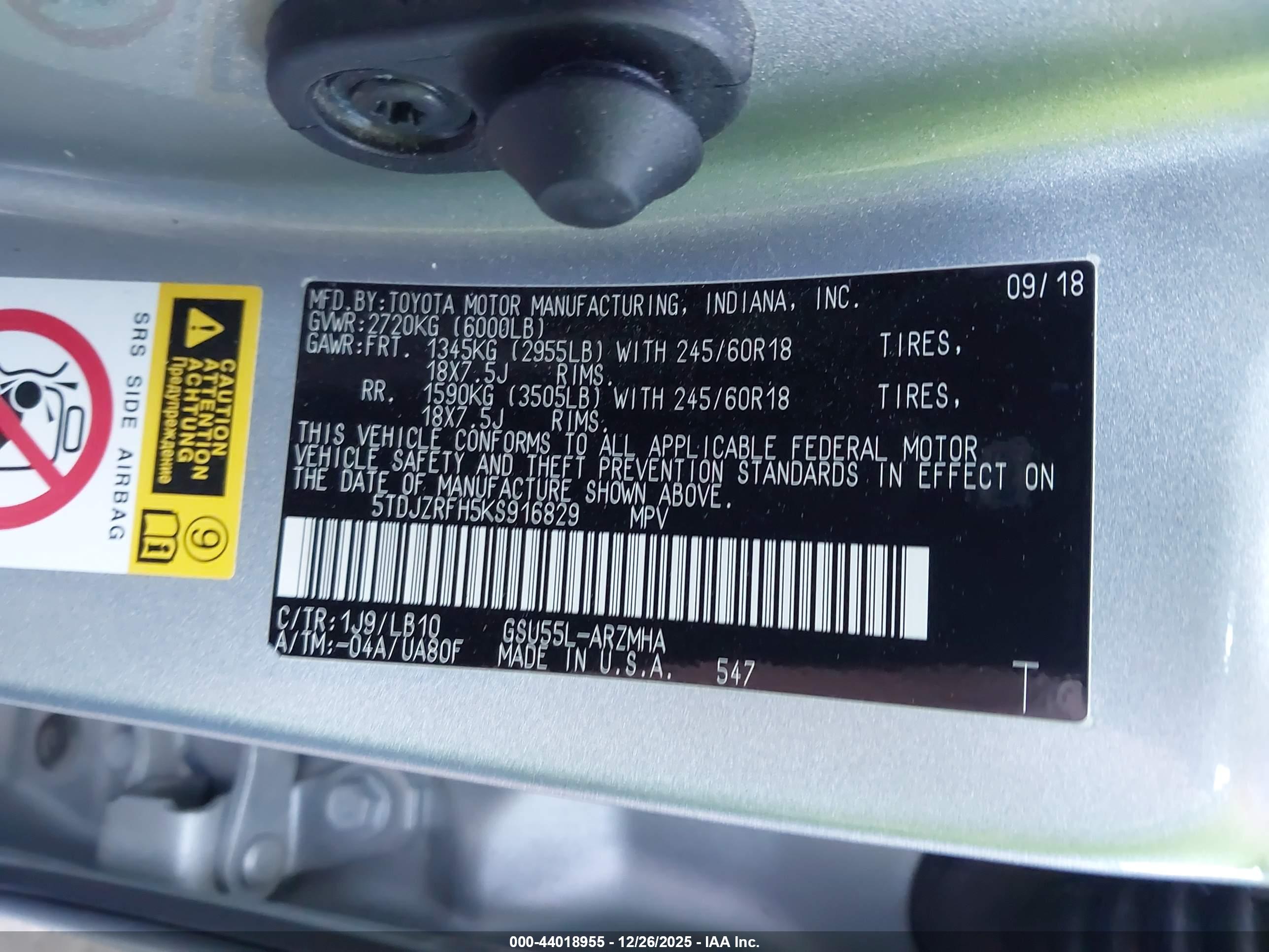 TOYOTA HIGHLANDER image 9