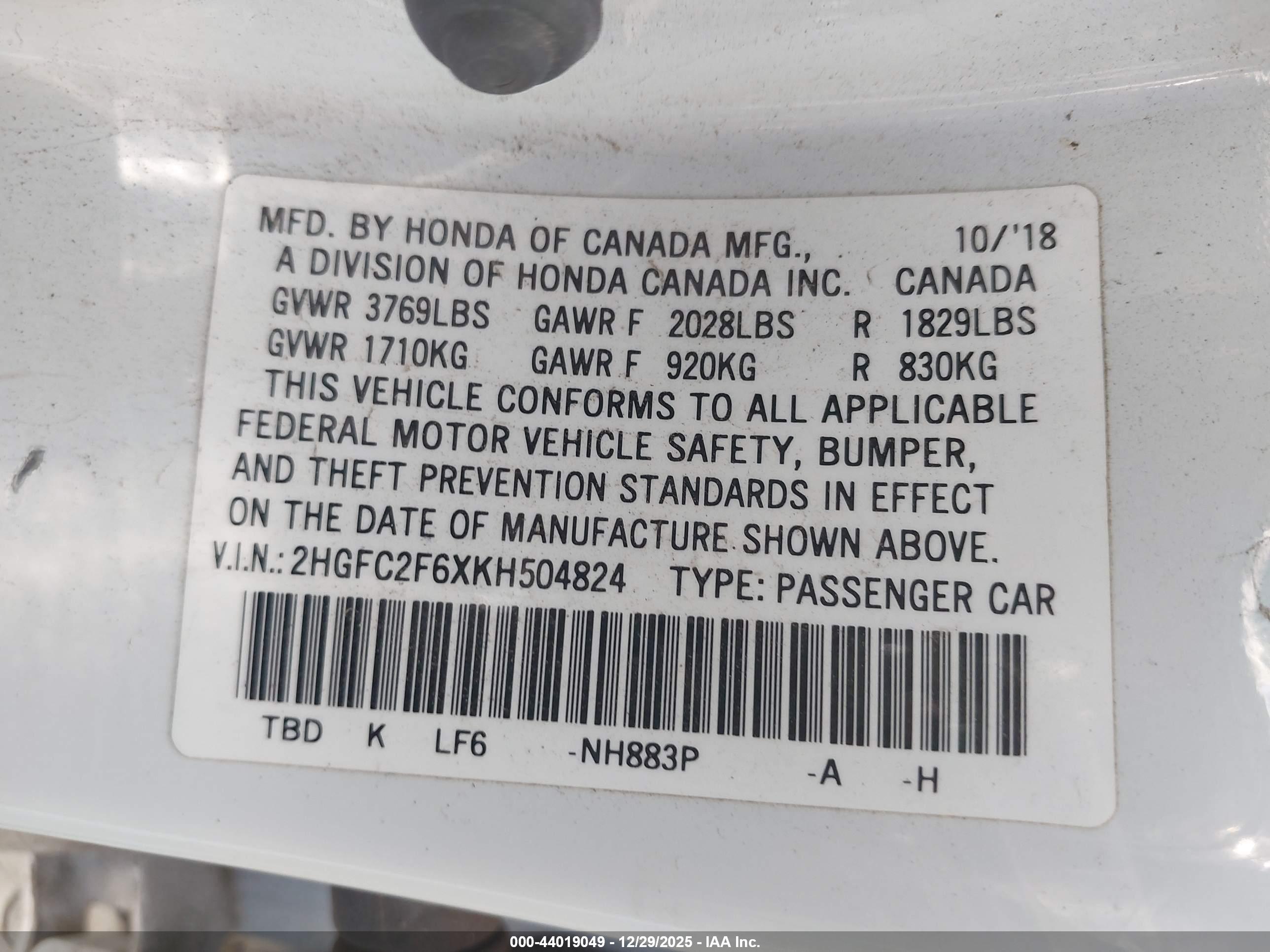 HONDA CIVIC image 9