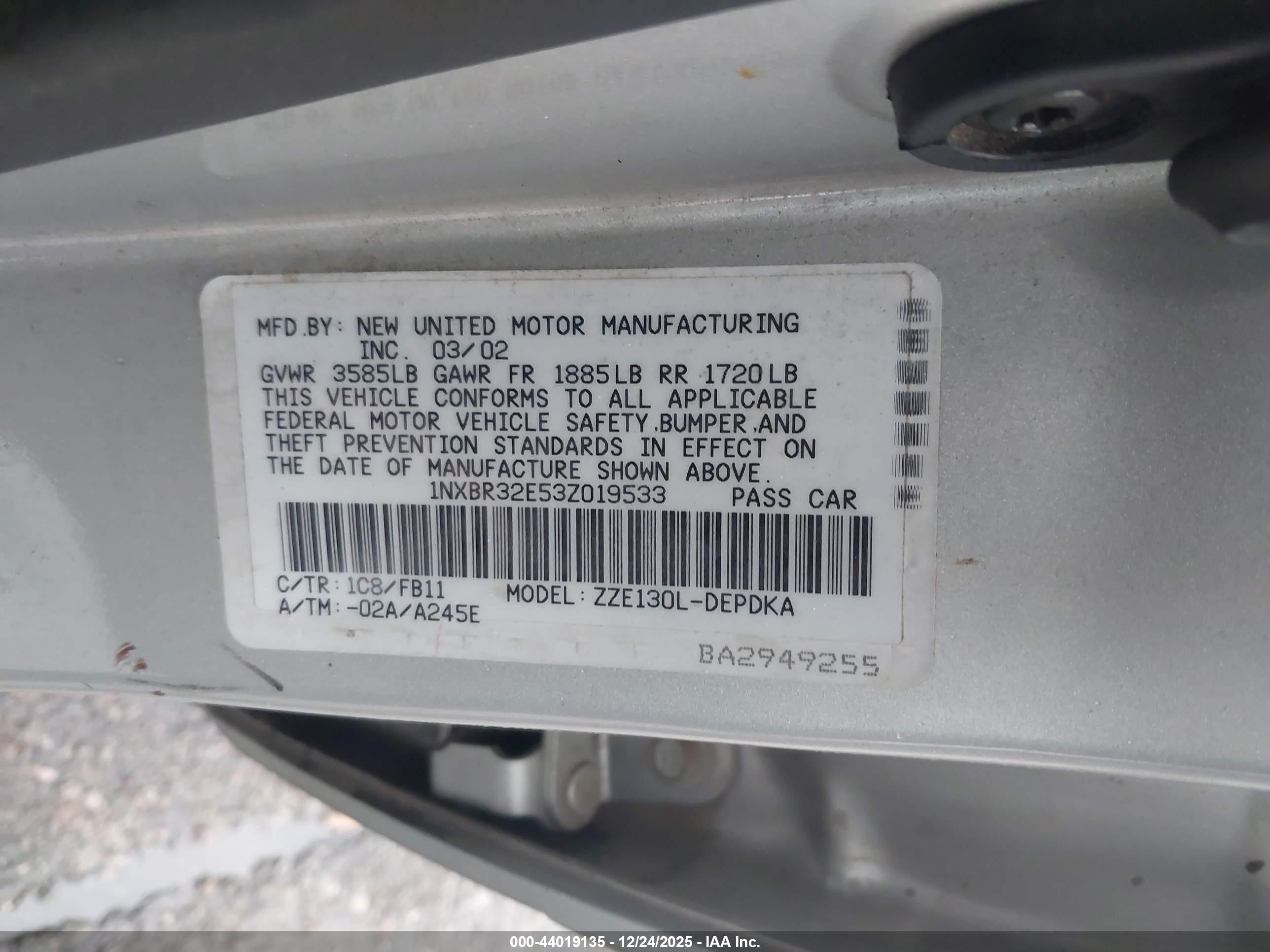 TOYOTA COROLLA image 9