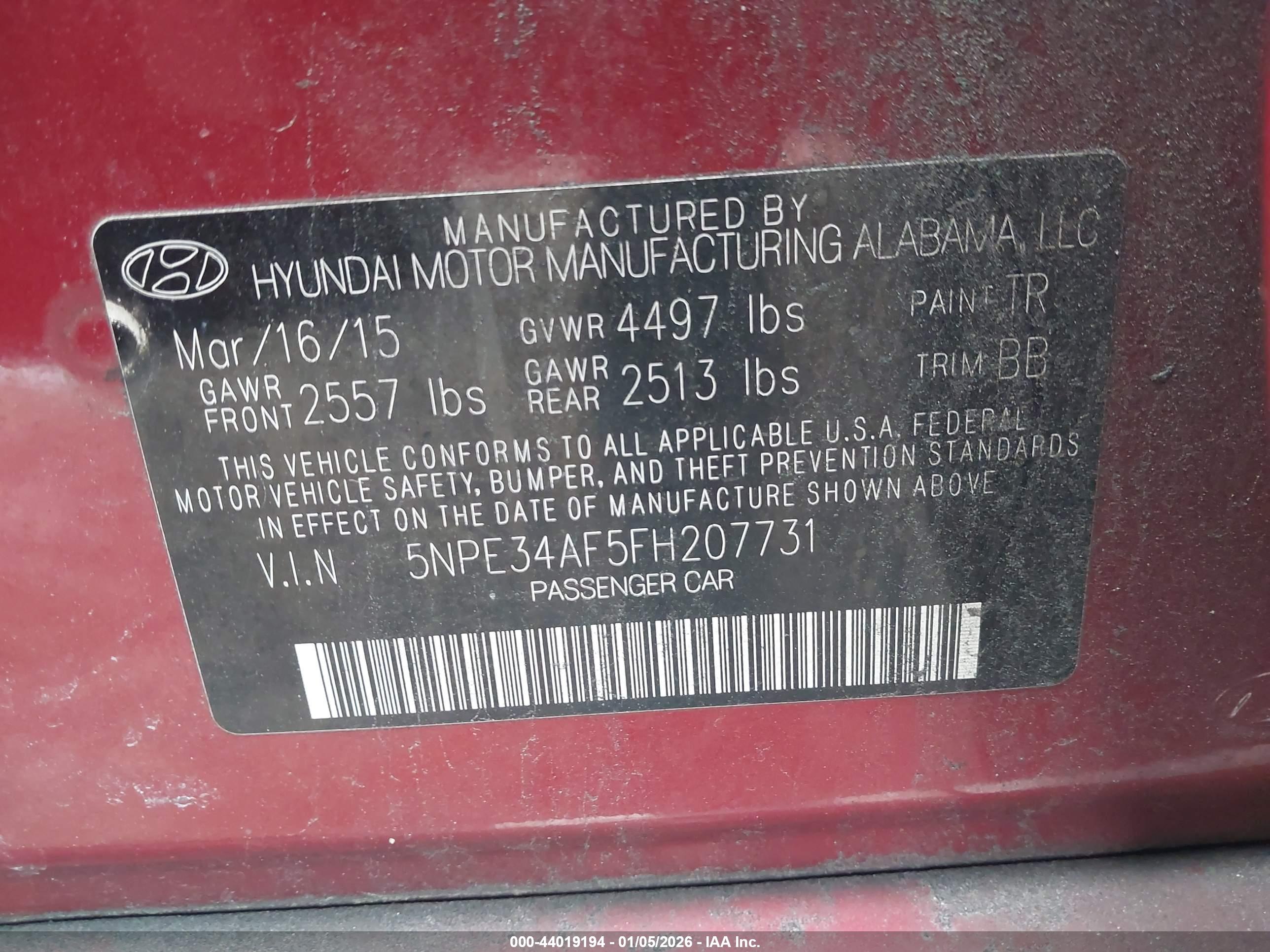 HYUNDAI SONATA image 9