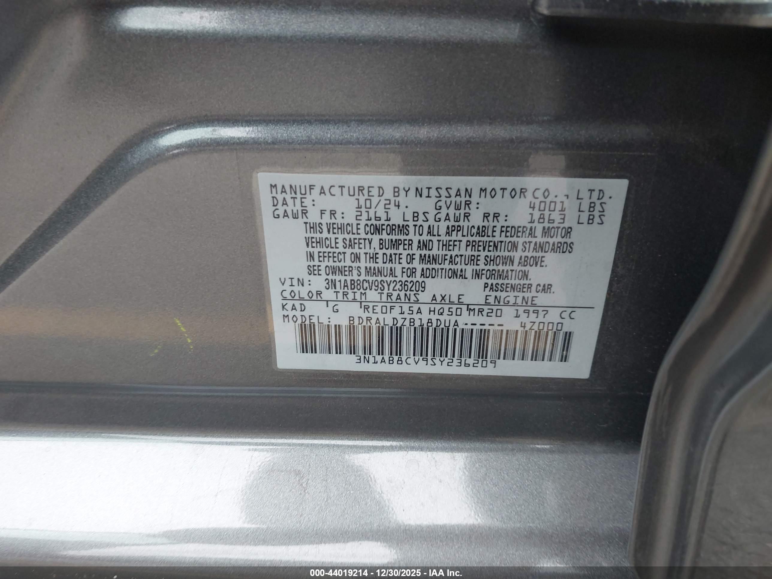 NISSAN SENTRA image 9