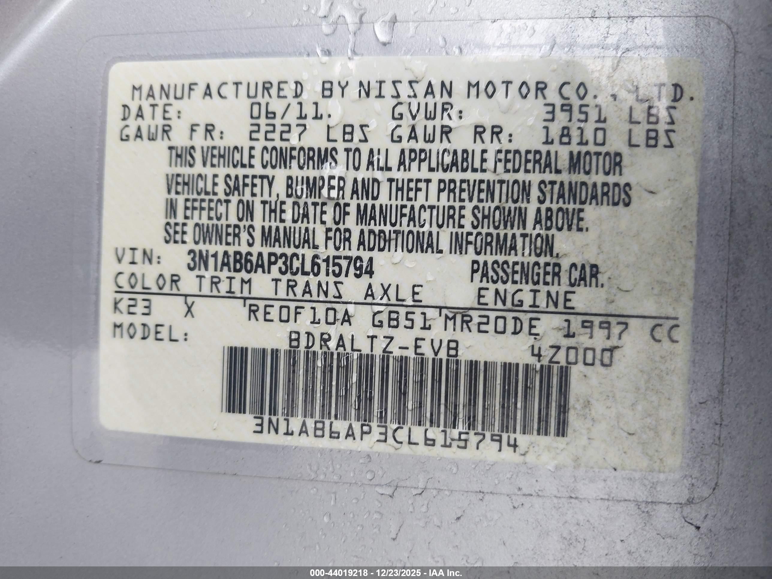 NISSAN SENTRA image 9