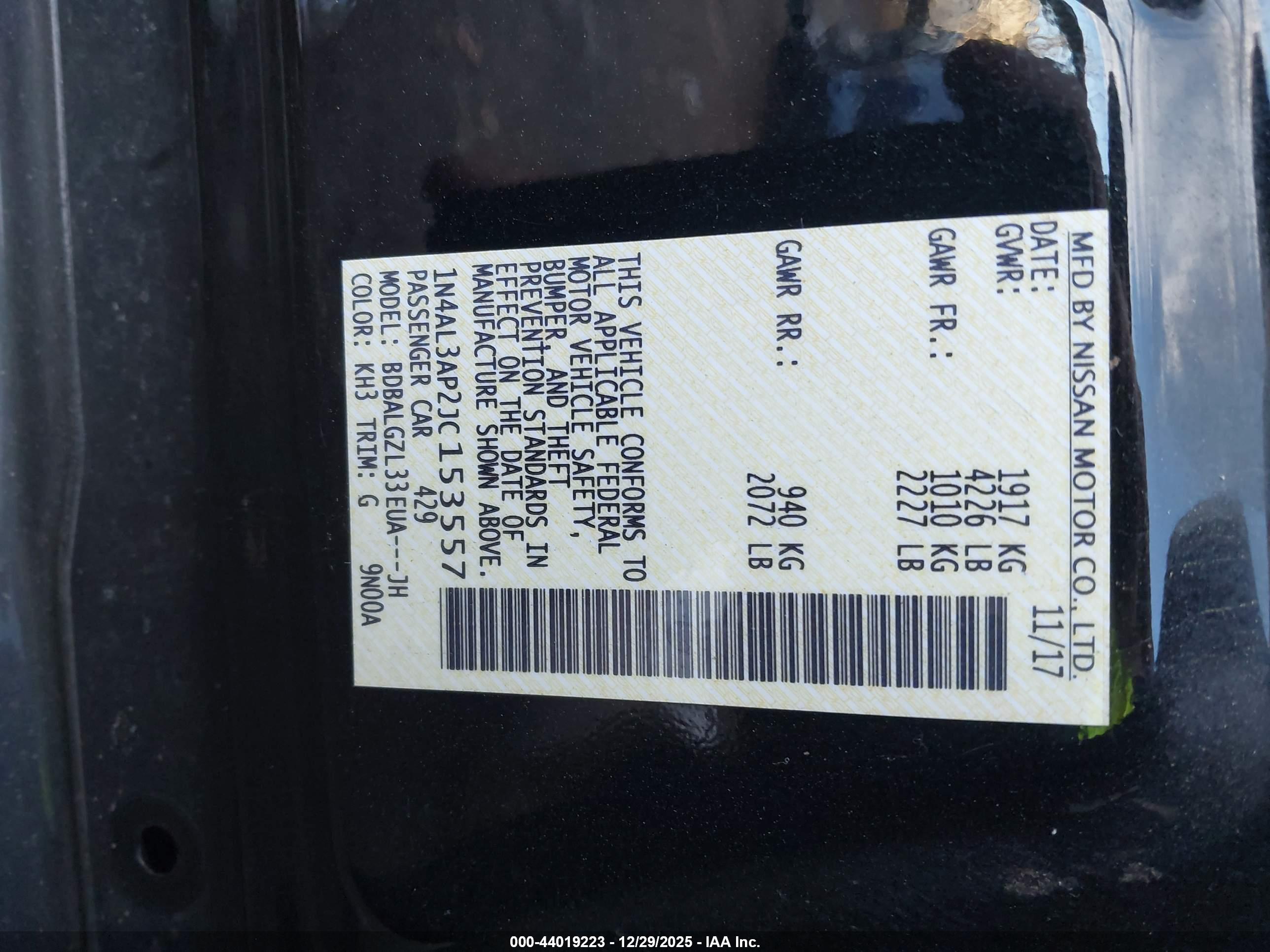NISSAN ALTIMA image 9