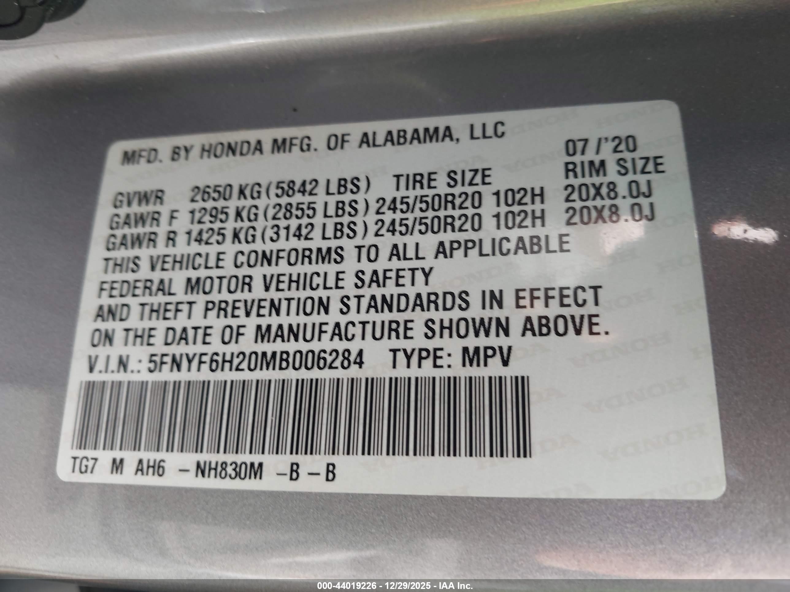 HONDA PILOT image 9