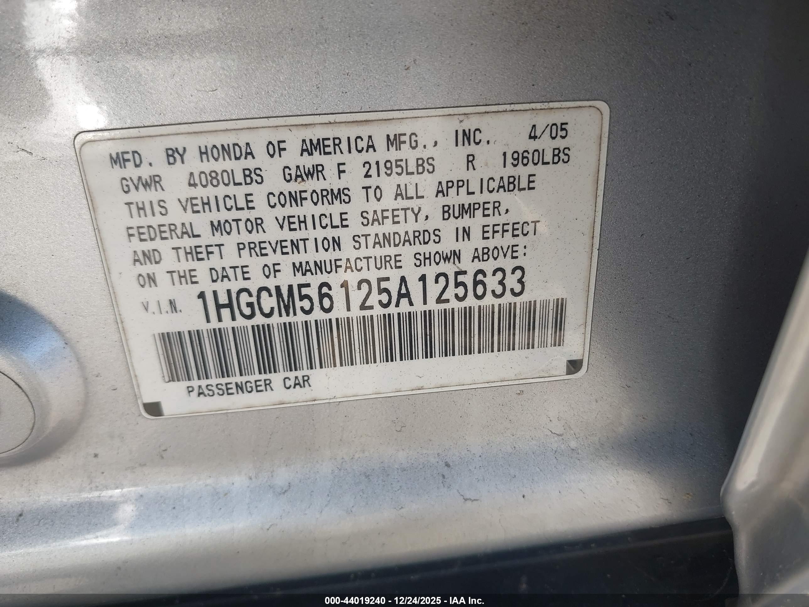 HONDA ACCORD image 9