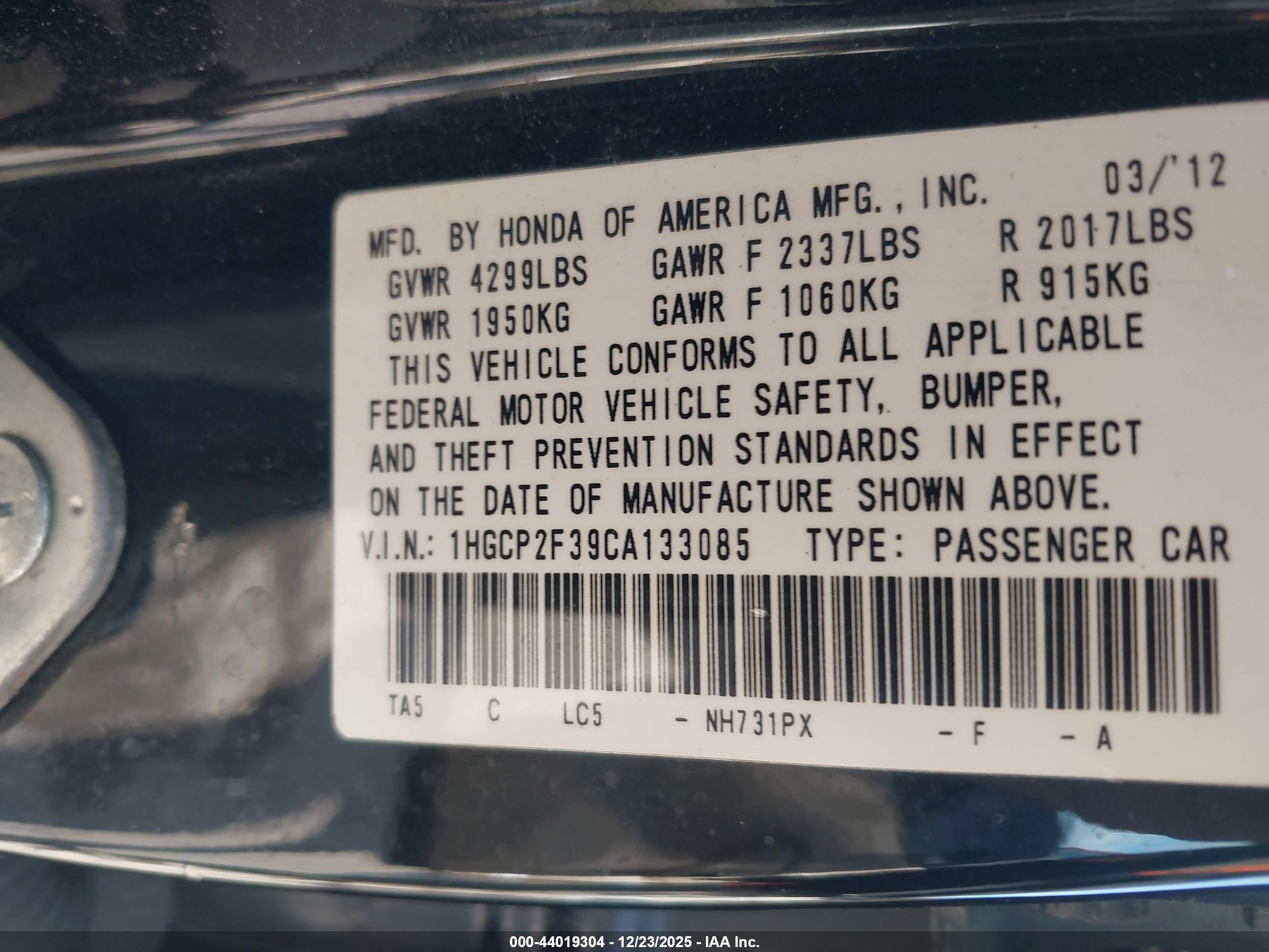 HONDA ACCORD image 9