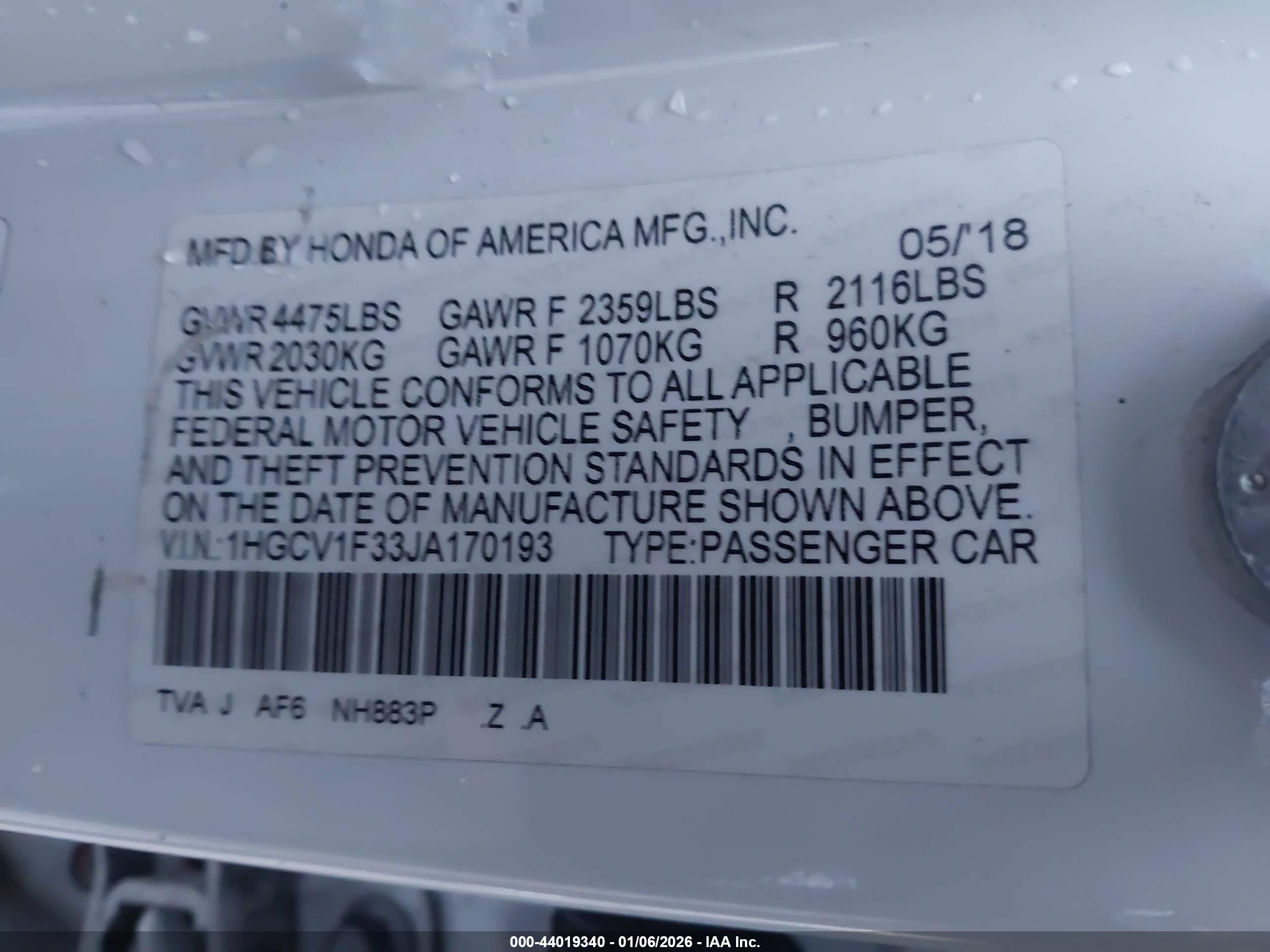 HONDA ACCORD image 9