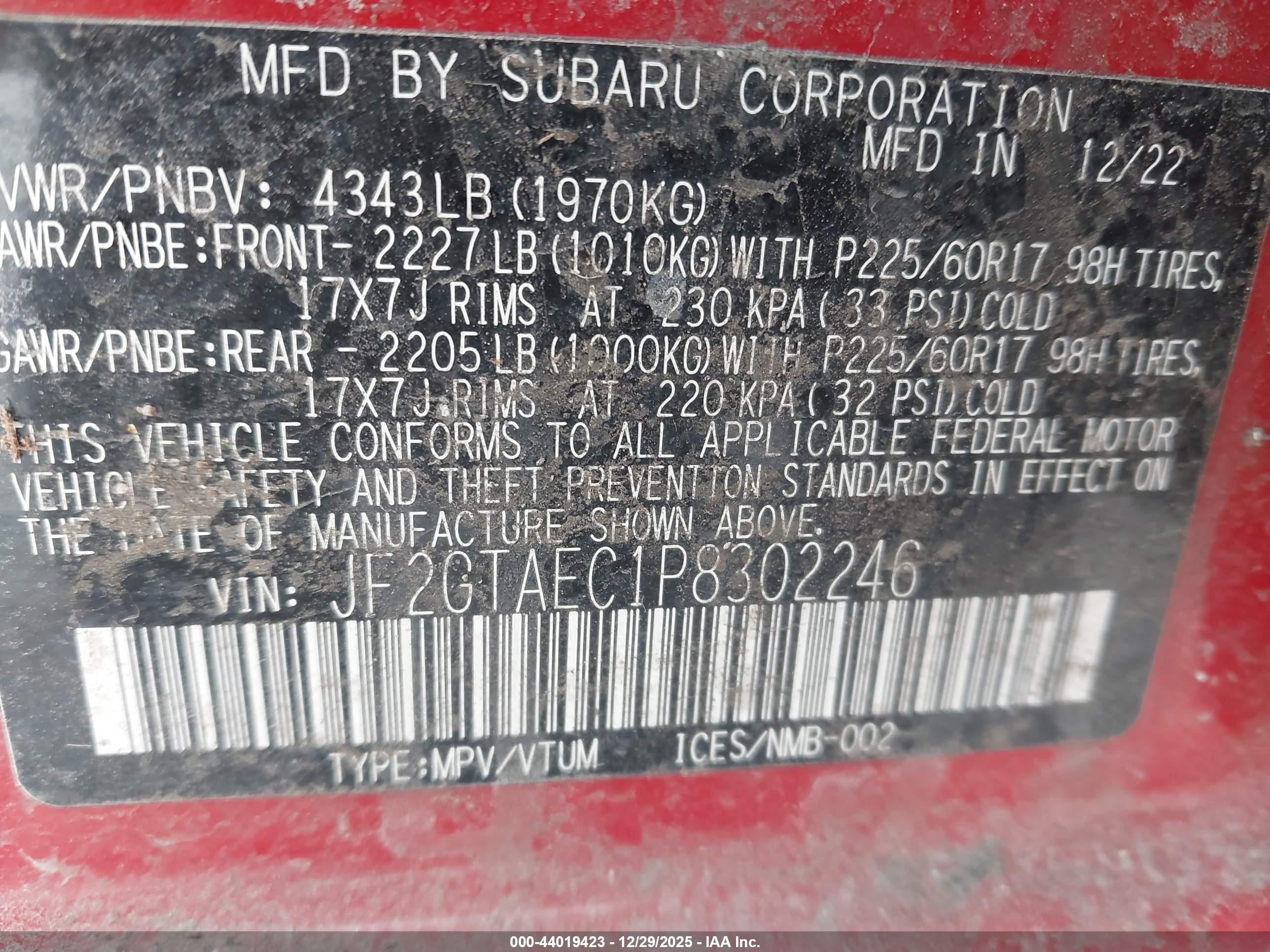 SUBARU CROSSTREK image 9