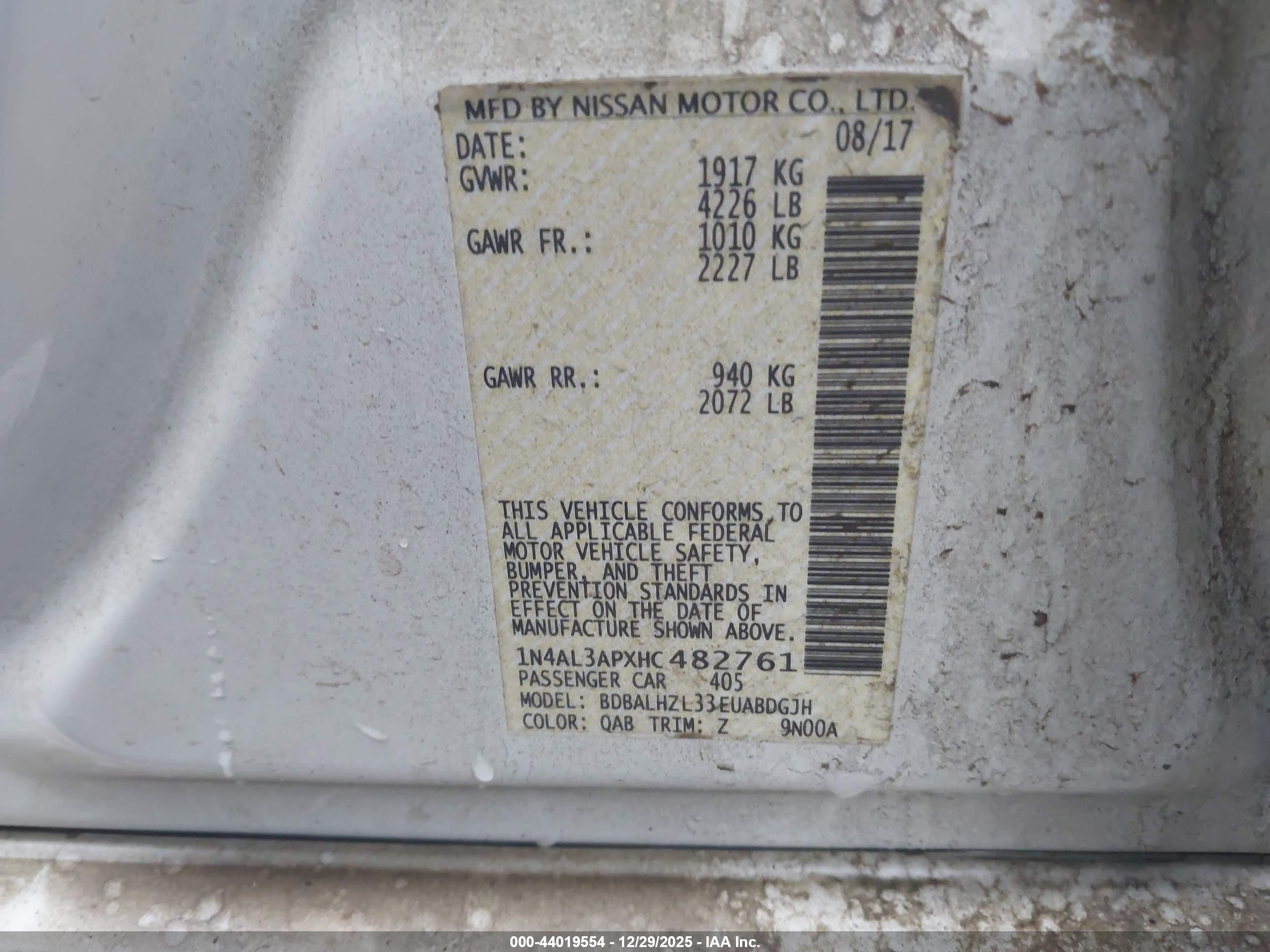 NISSAN ALTIMA image 9